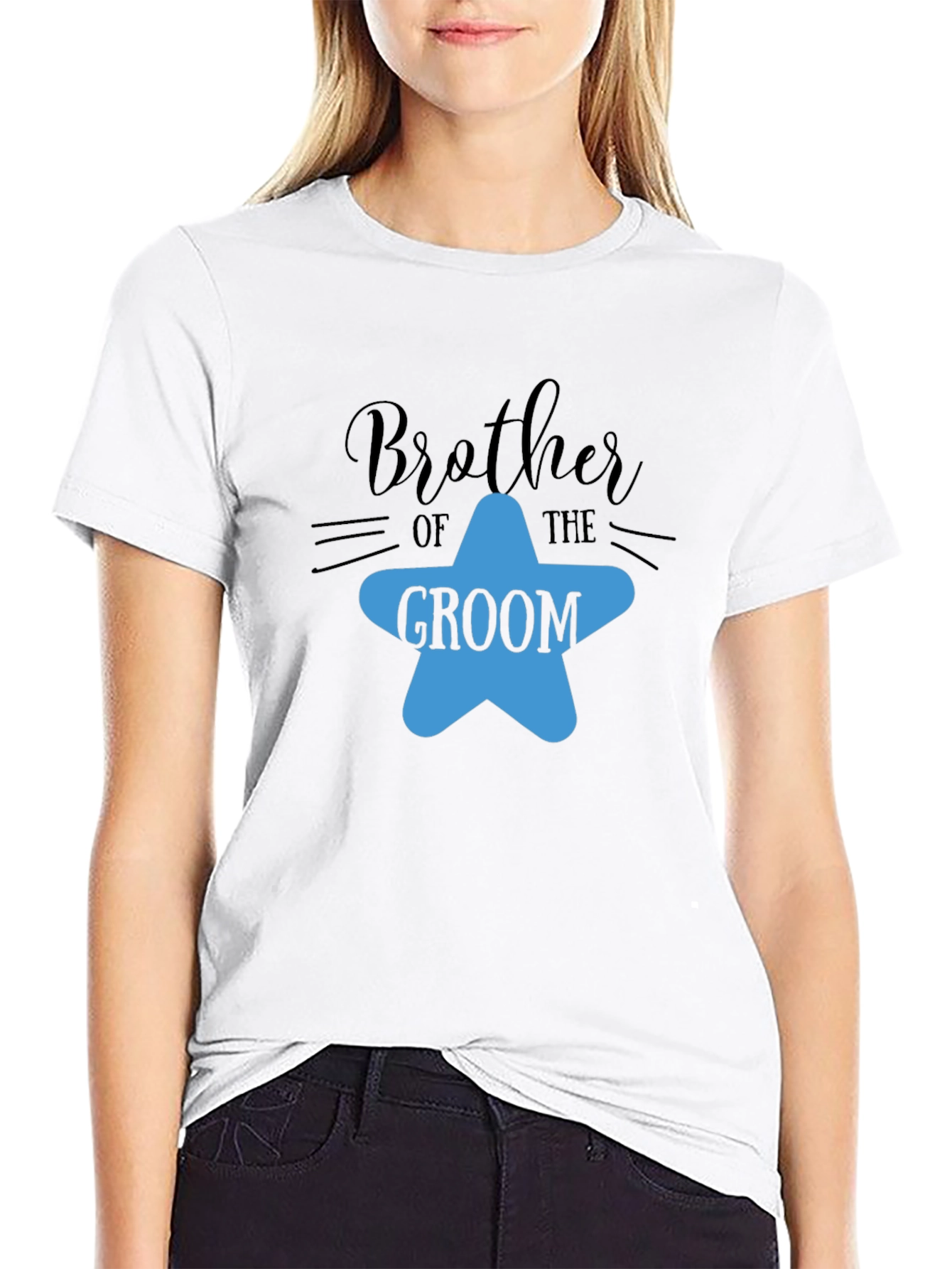 Brother of the Groom T-Shirt - Star Design
