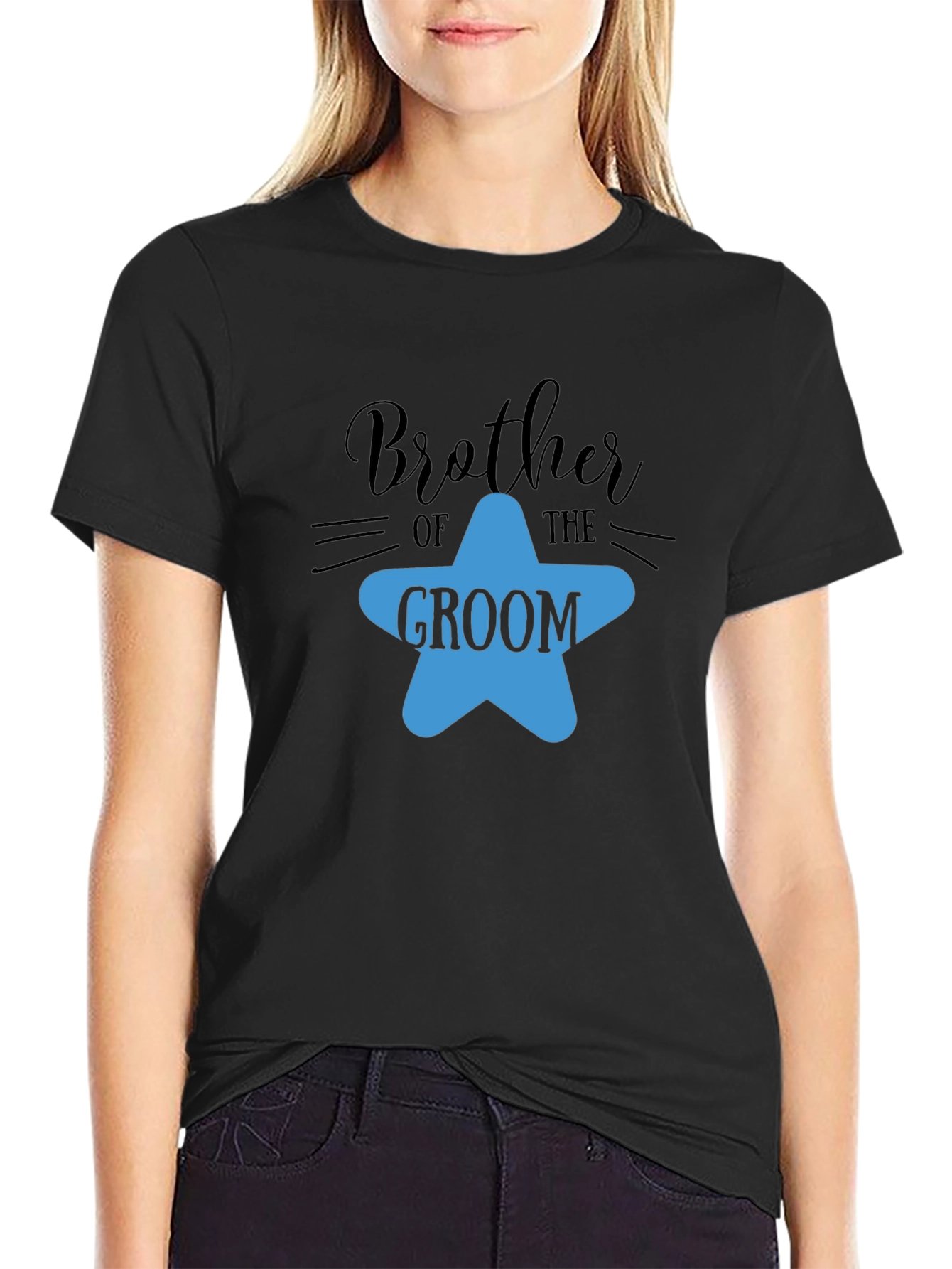Brother of the Groom T-Shirt - Star Design