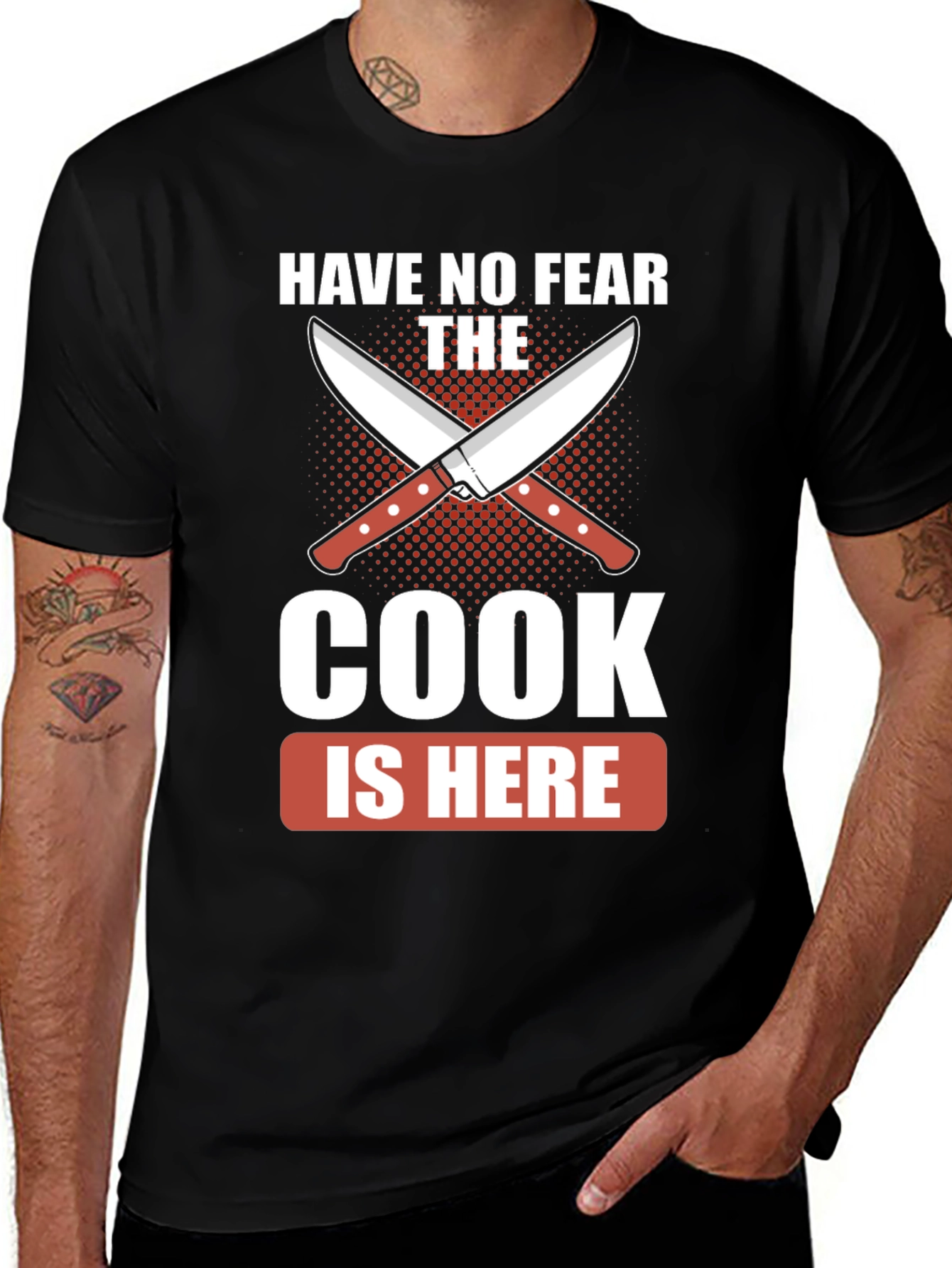 Have No Fear The Cook Is Here Black T-Shirt