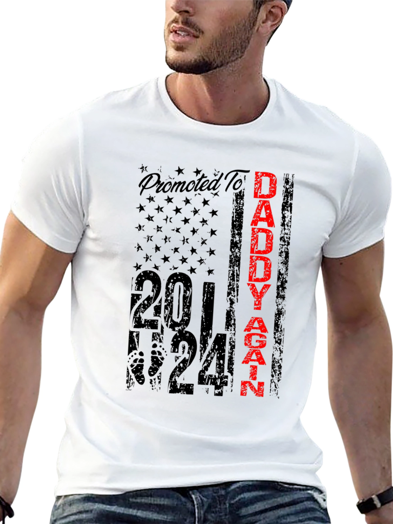 Promoted to Daddy Again 2024 T-Shirt
