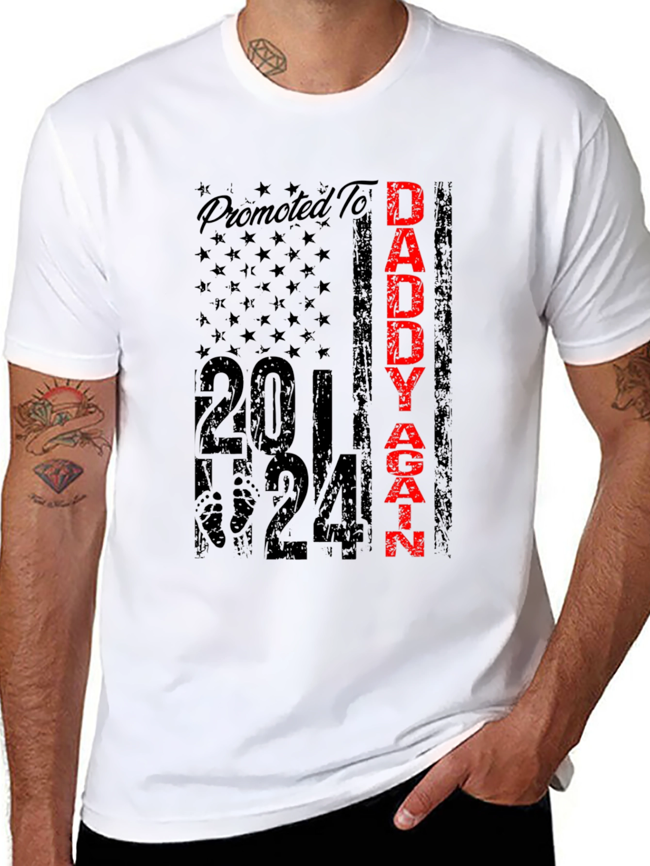 Promoted to Daddy Again 2024 T-Shirt