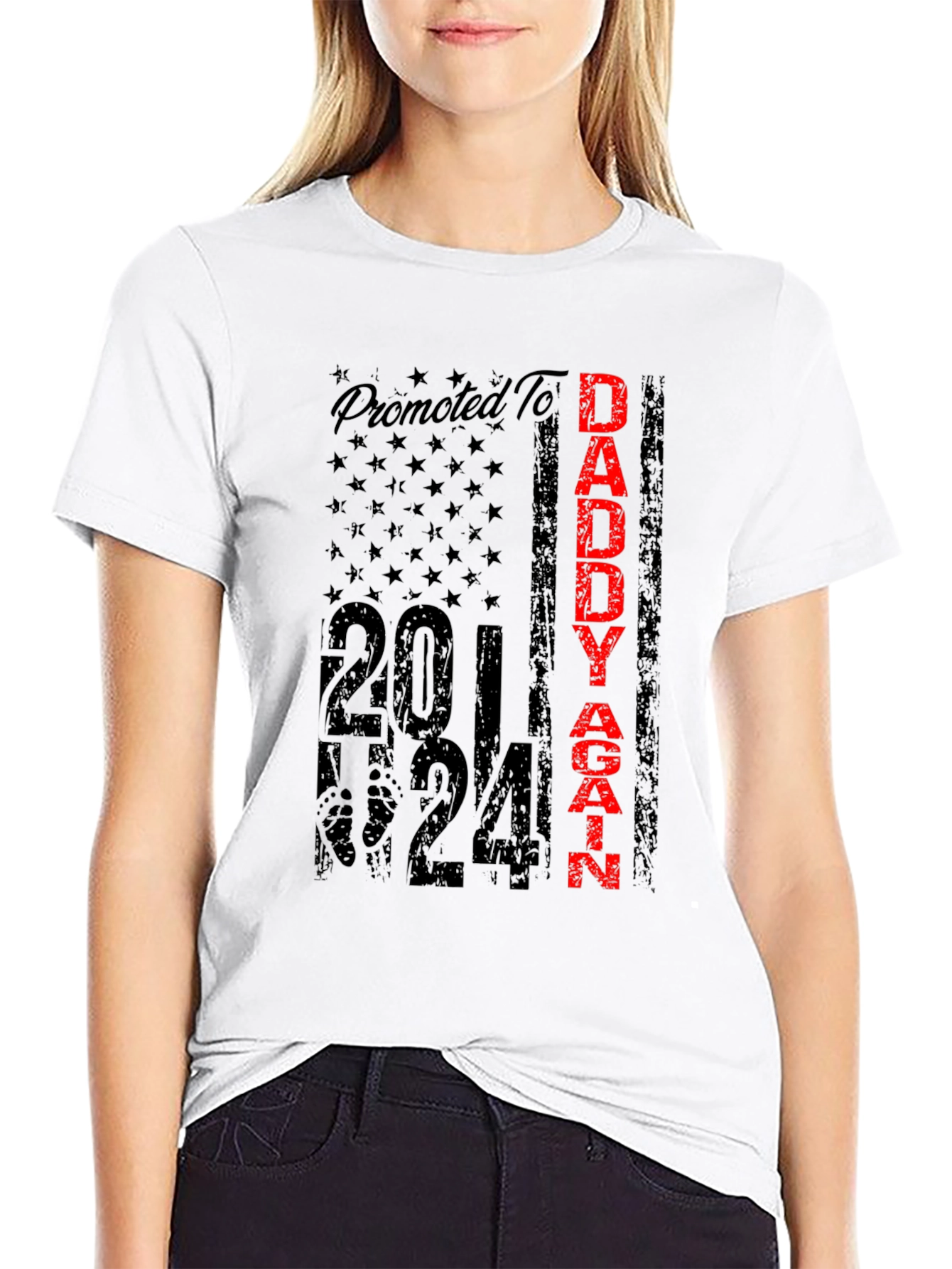 Promoted to Daddy Again 2024 T-Shirt