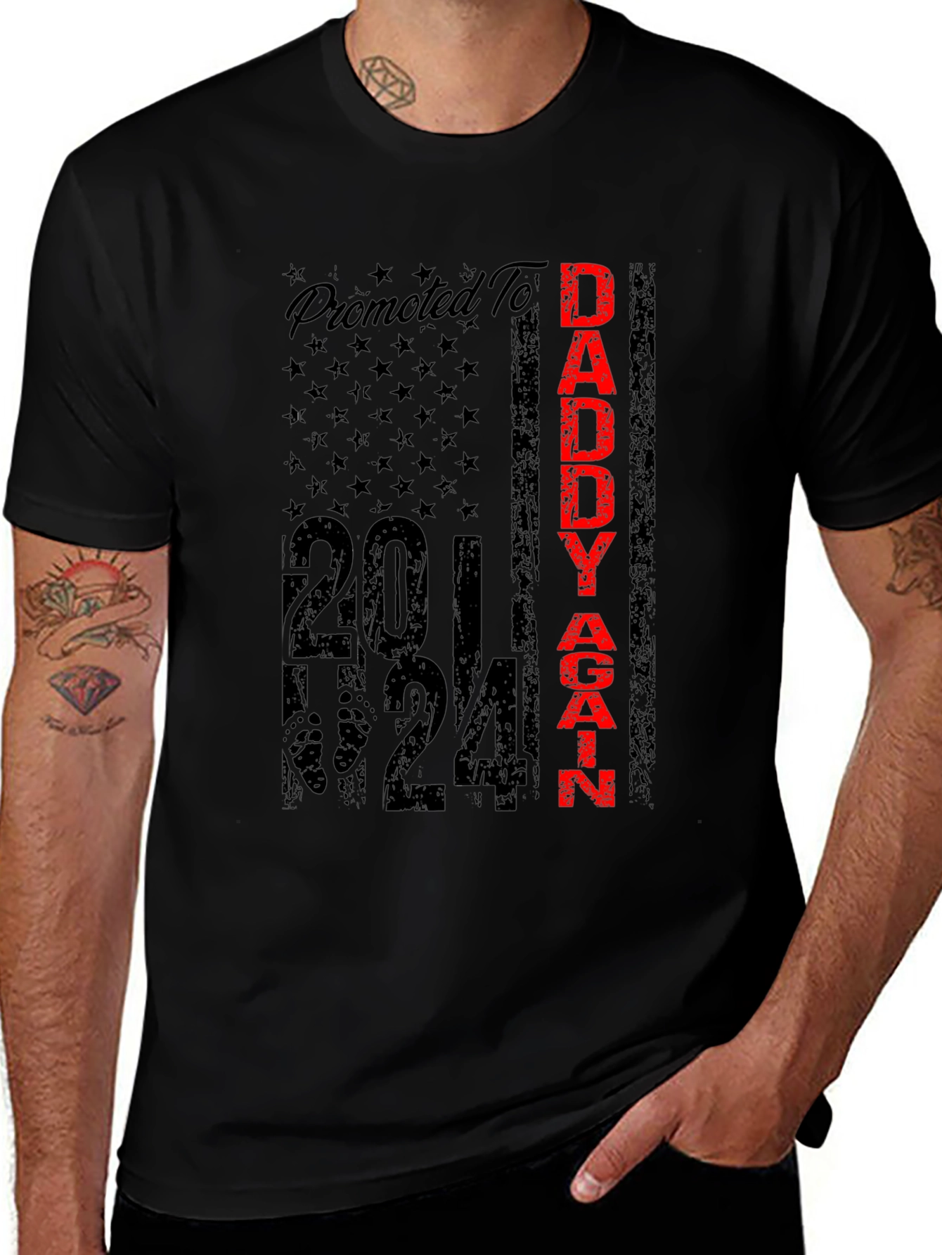 Promoted to Daddy Again 2024 T-Shirt