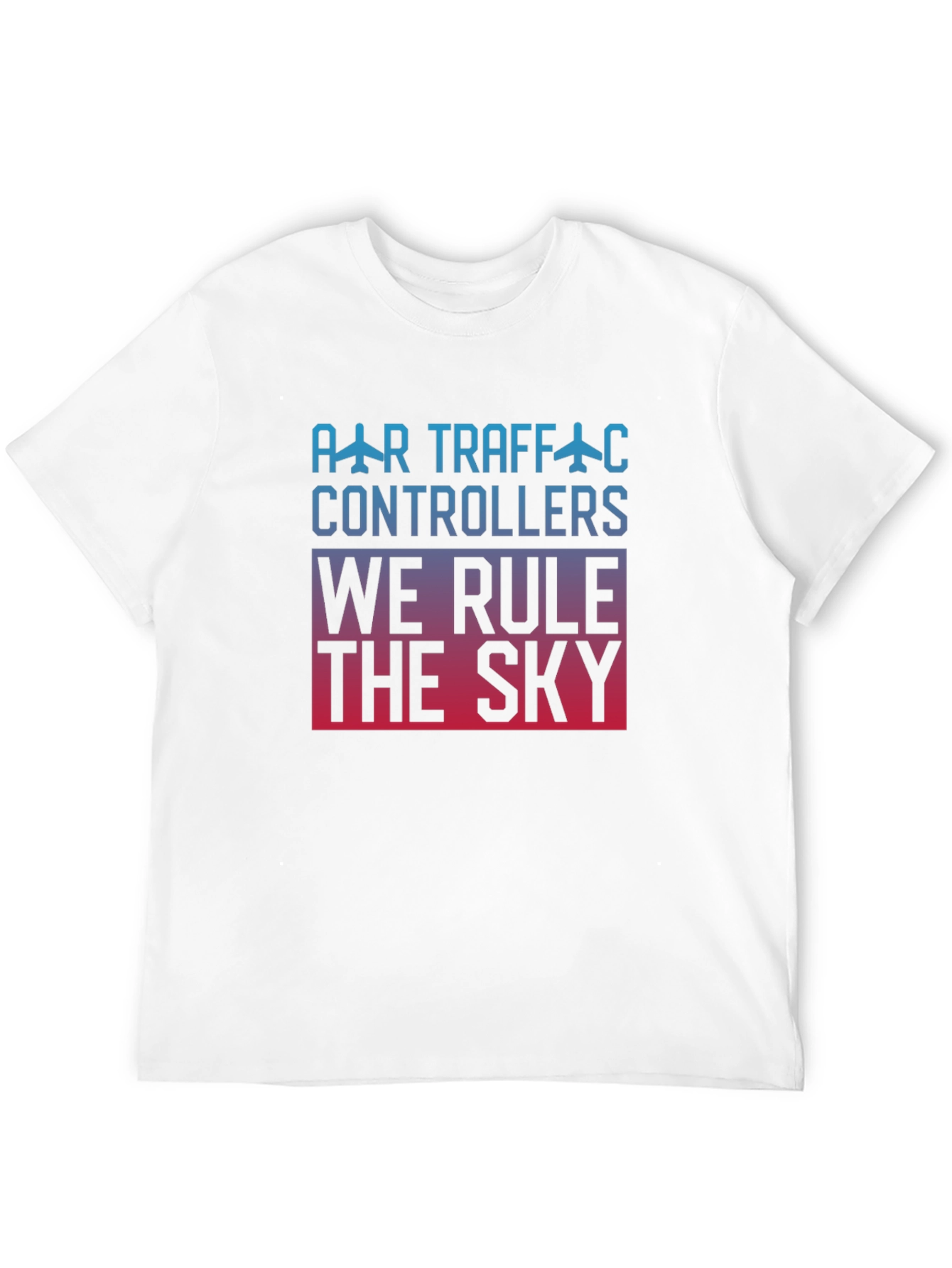 Air Traffic Controller We Rule The Sky Black T-Shirt
