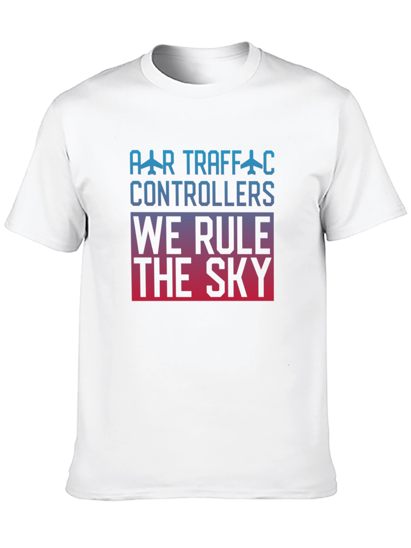 Air Traffic Controller We Rule The Sky Black T-Shirt