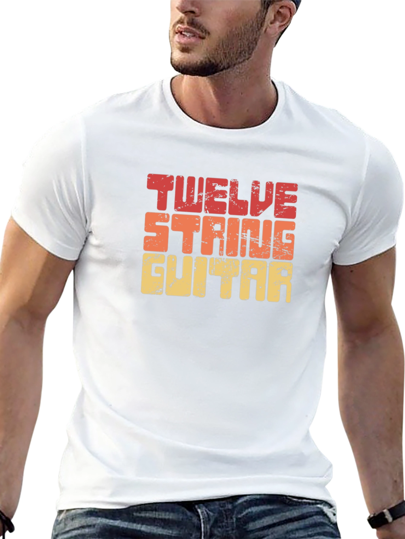 Twelve String Guitar T-Shirt - Retro Design