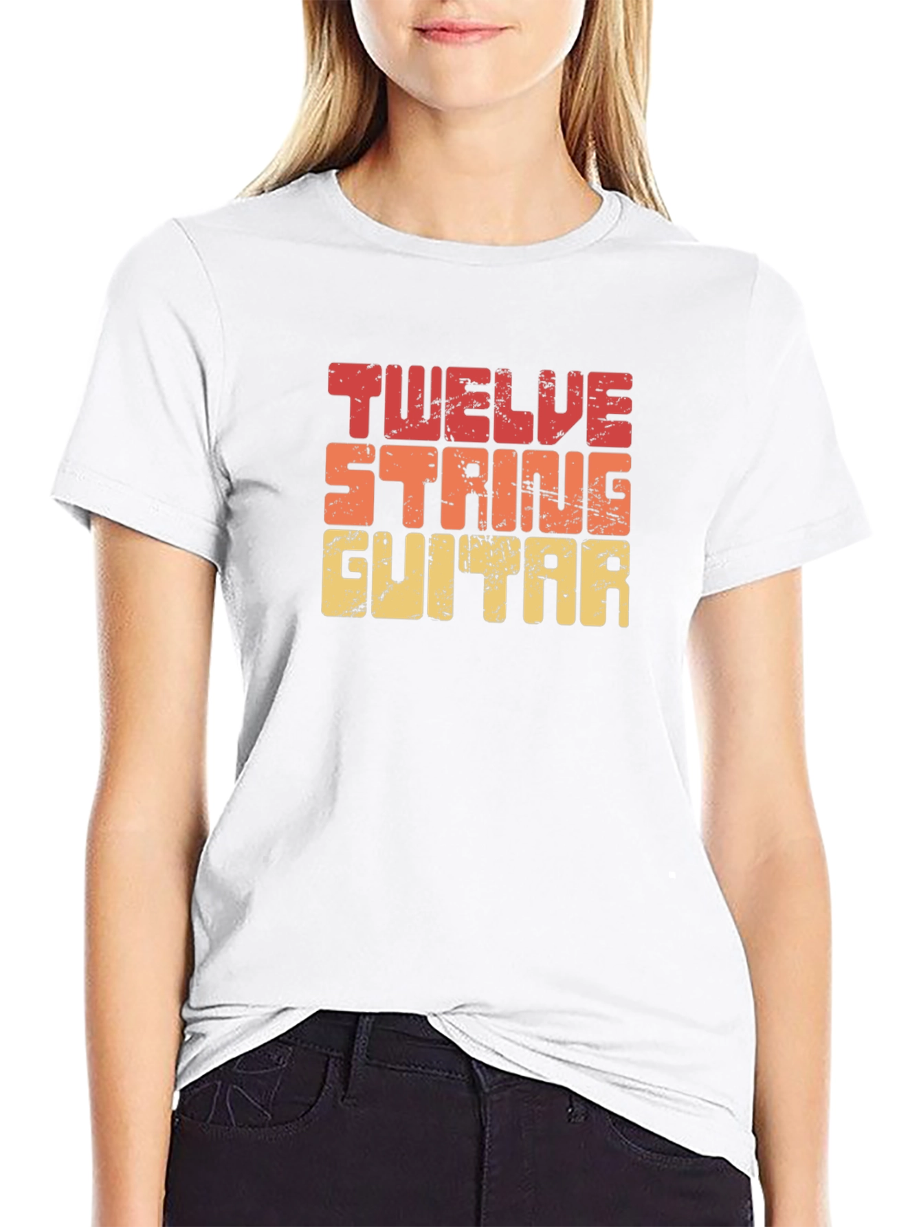 Twelve String Guitar T-Shirt - Retro Design