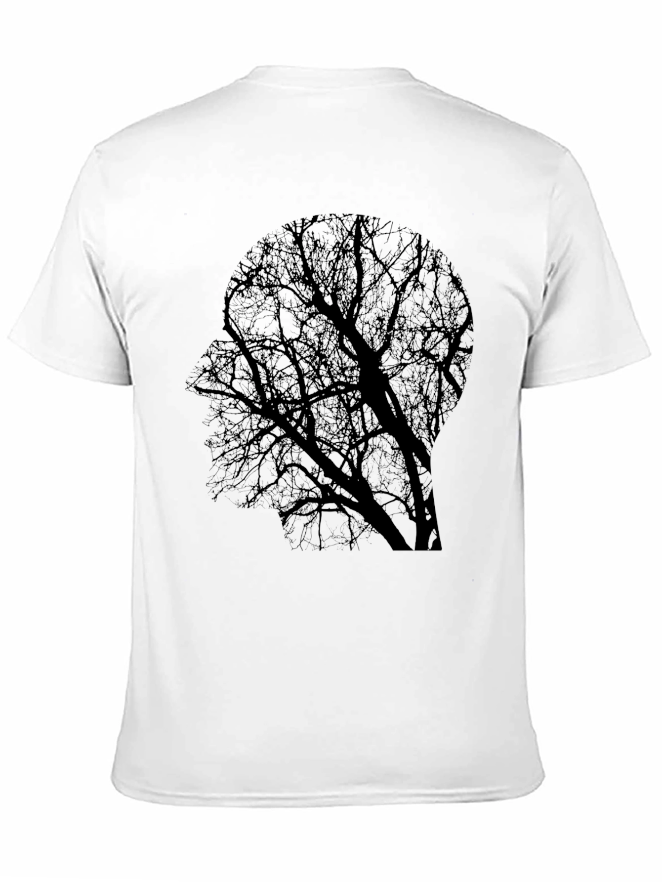 Silhouette Tree Graphic Tee - Black Cotton Blend