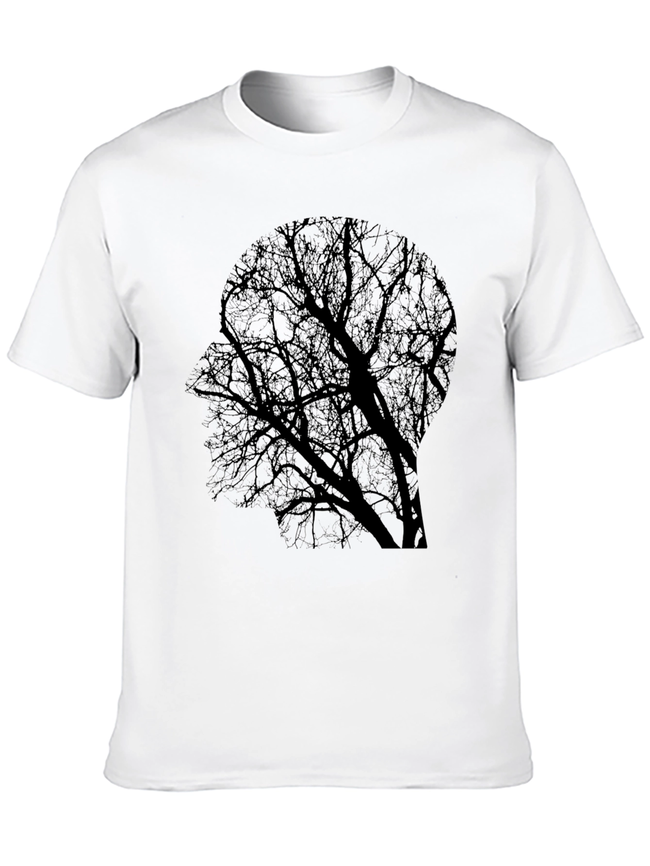 Silhouette Tree Graphic Tee - Black Cotton Blend