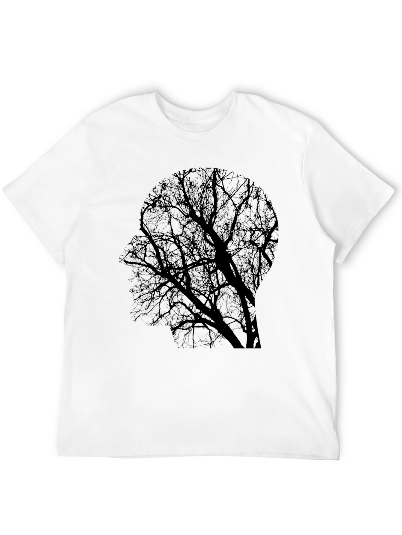 Silhouette Tree Graphic Tee - Black Cotton Blend