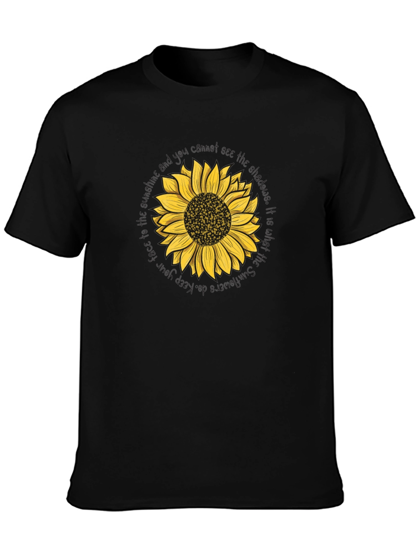 Sunflower Graphic Tee - Black Unisex T-Shirt