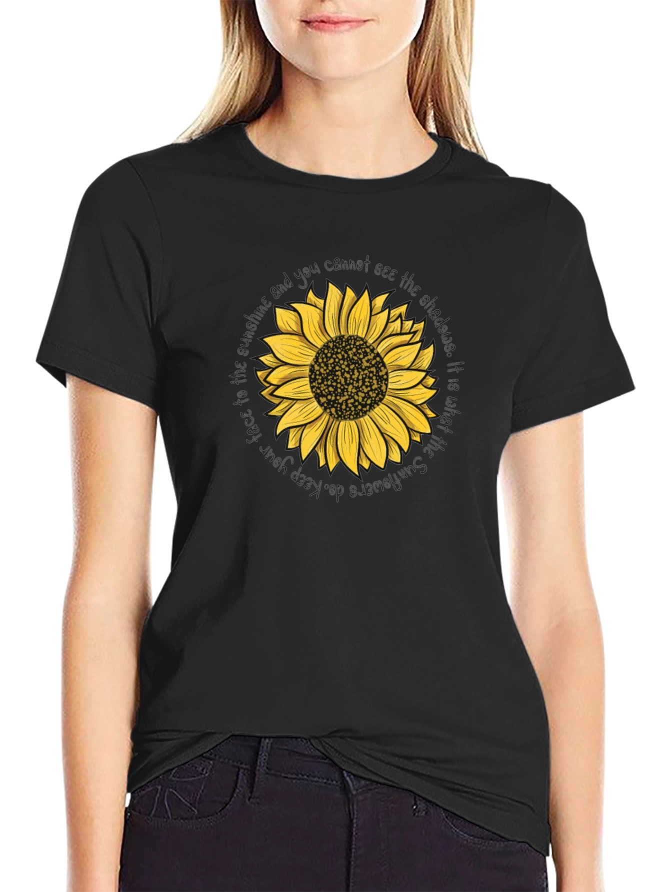 Sunflower Graphic Tee - Black Unisex T-Shirt