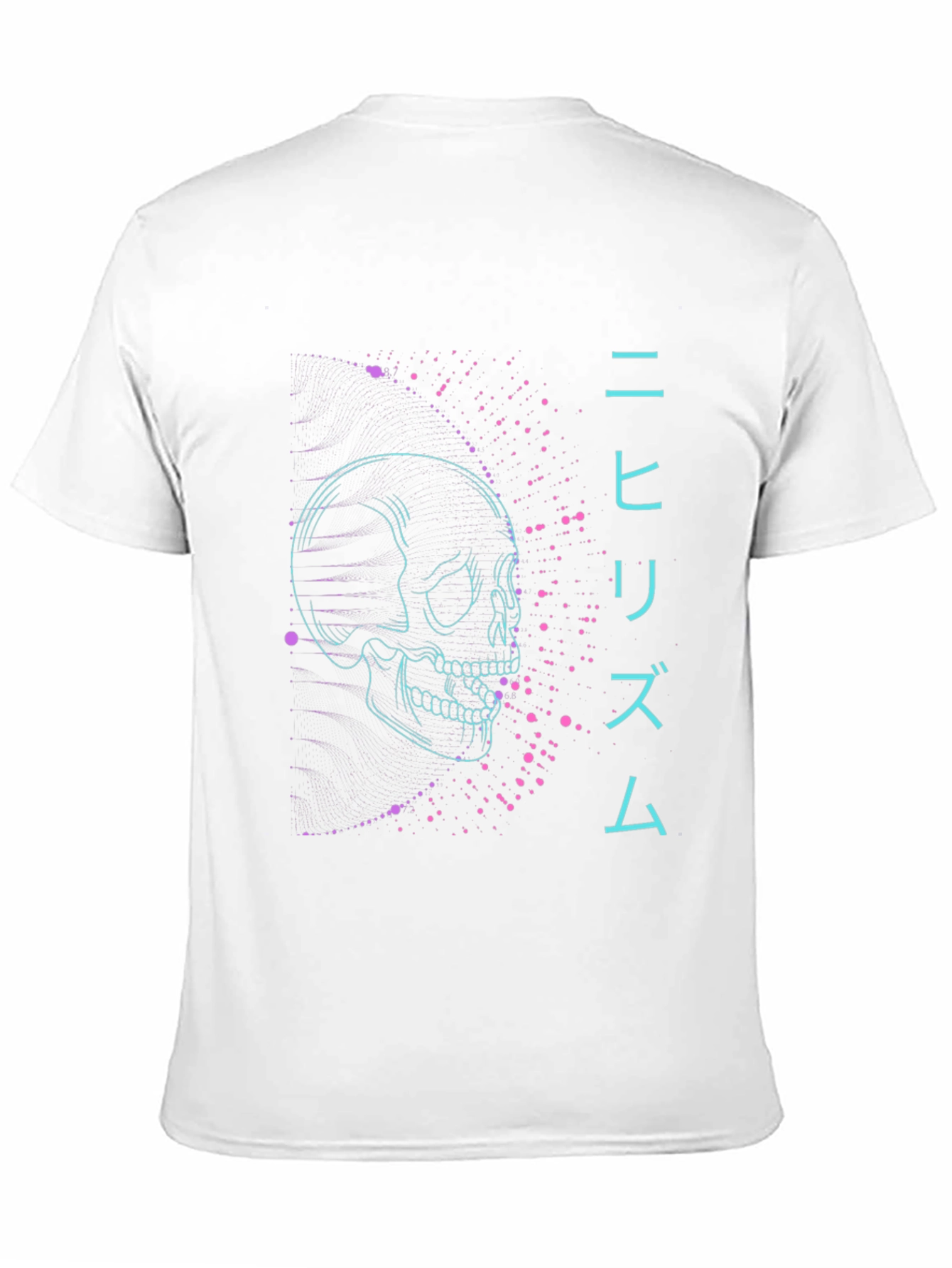 Neon Skull Nihilism Graphic Tee - Black