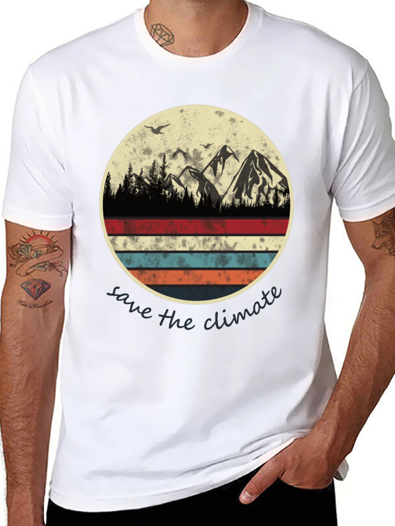 Save the Climate Graphic Tee - Mountain Scene