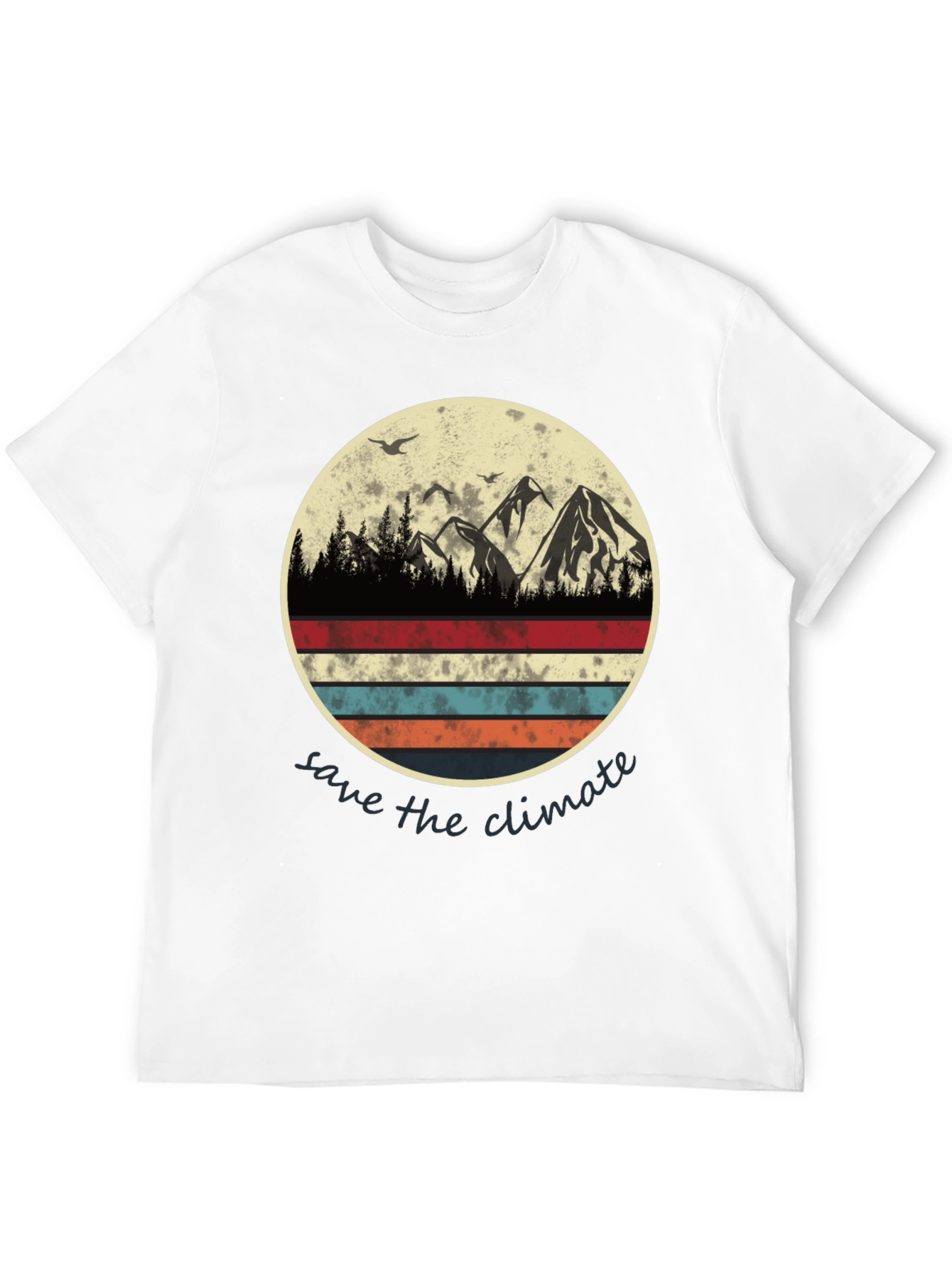 Save the Climate Graphic Tee - Mountain Scene
