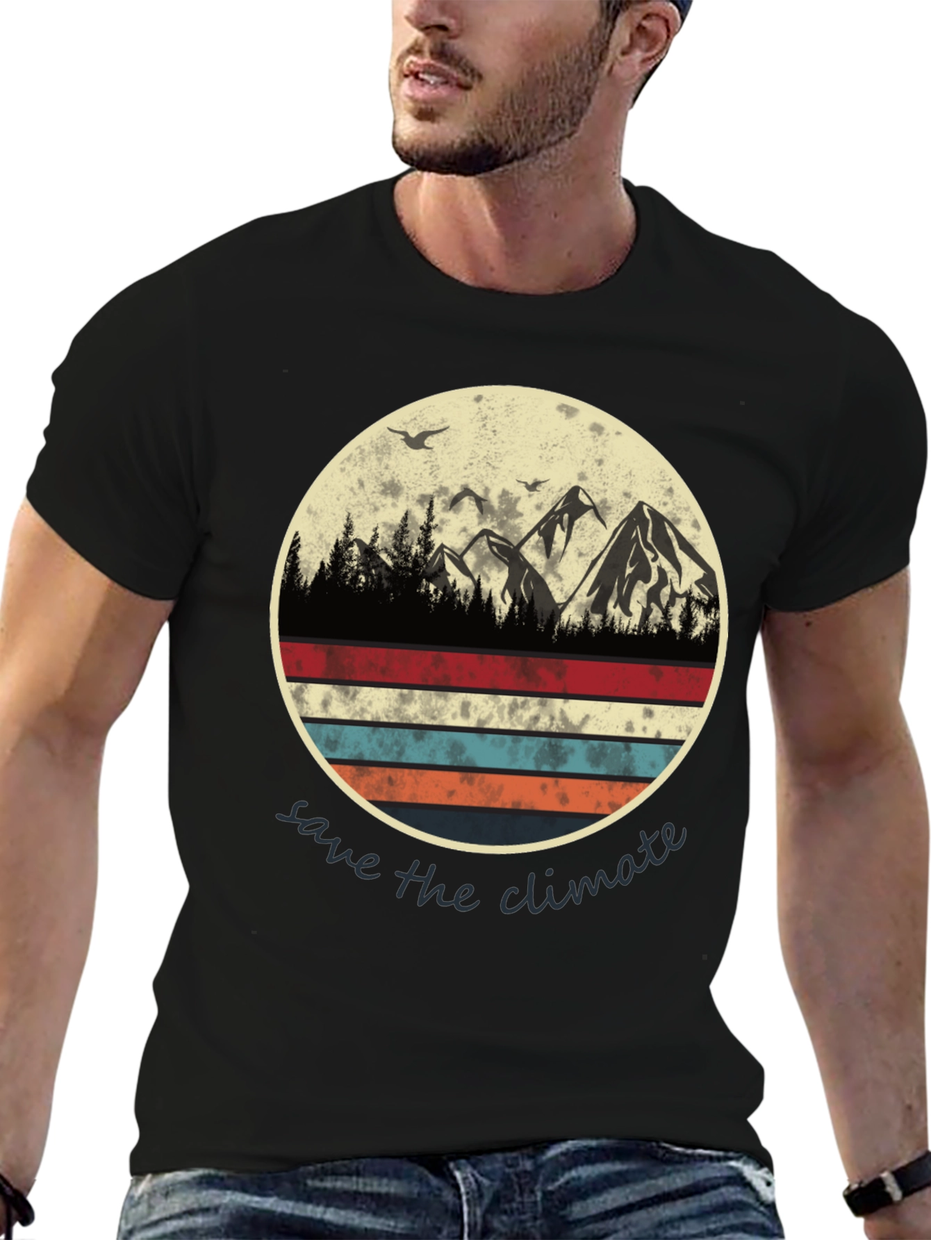 Save the Climate Graphic Tee - Mountain Scene