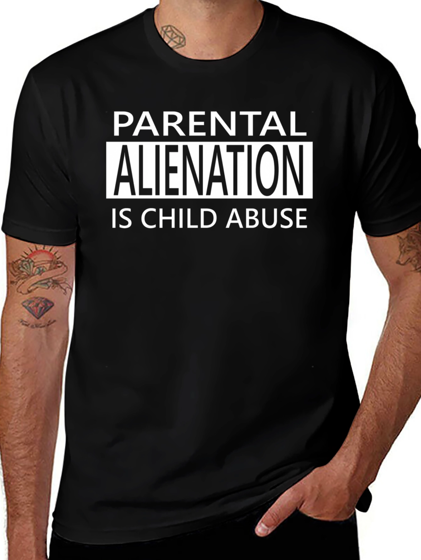Parental Alienation is Child Abuse Black T-Shirt