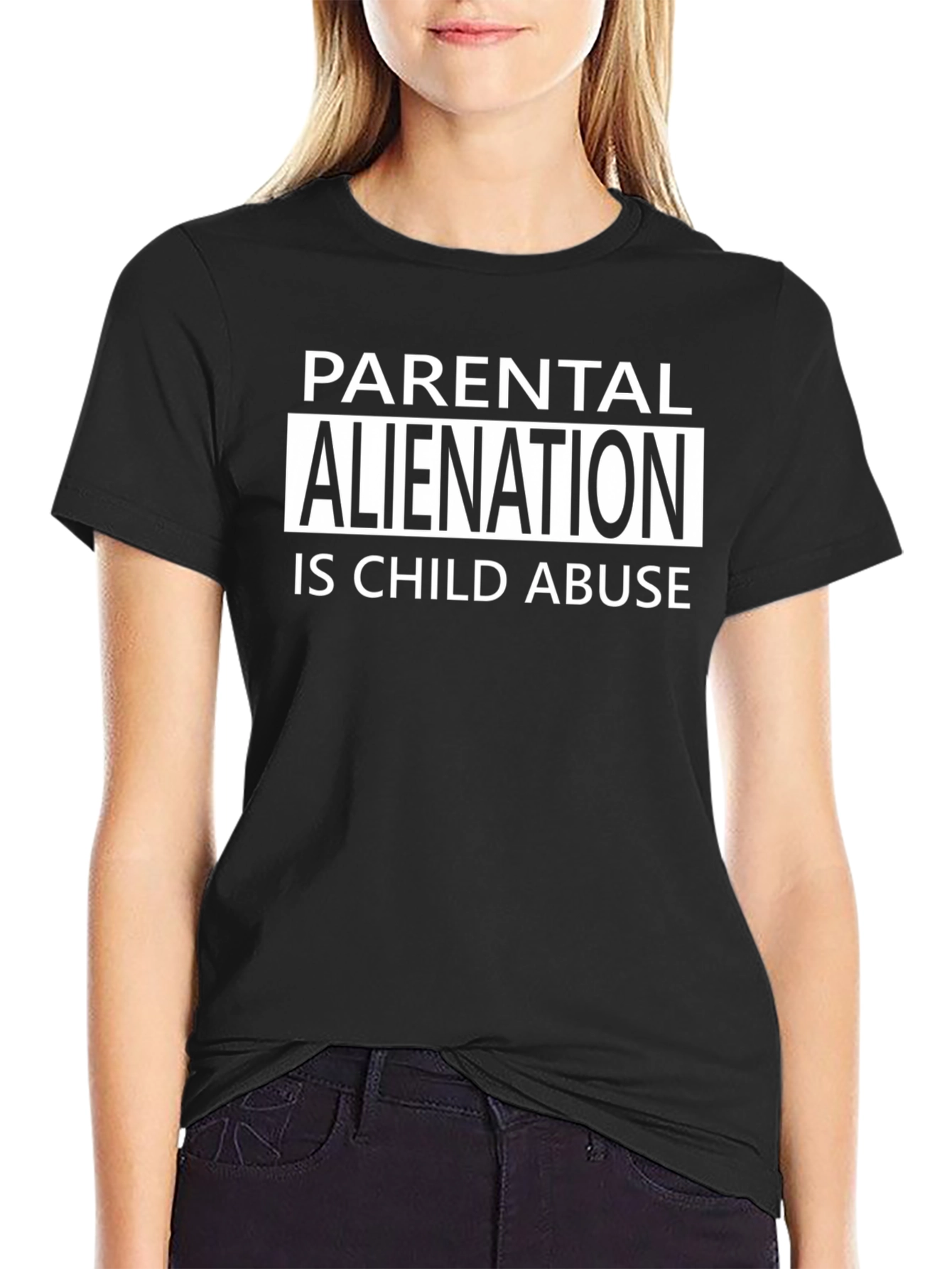 Parental Alienation is Child Abuse Black T-Shirt
