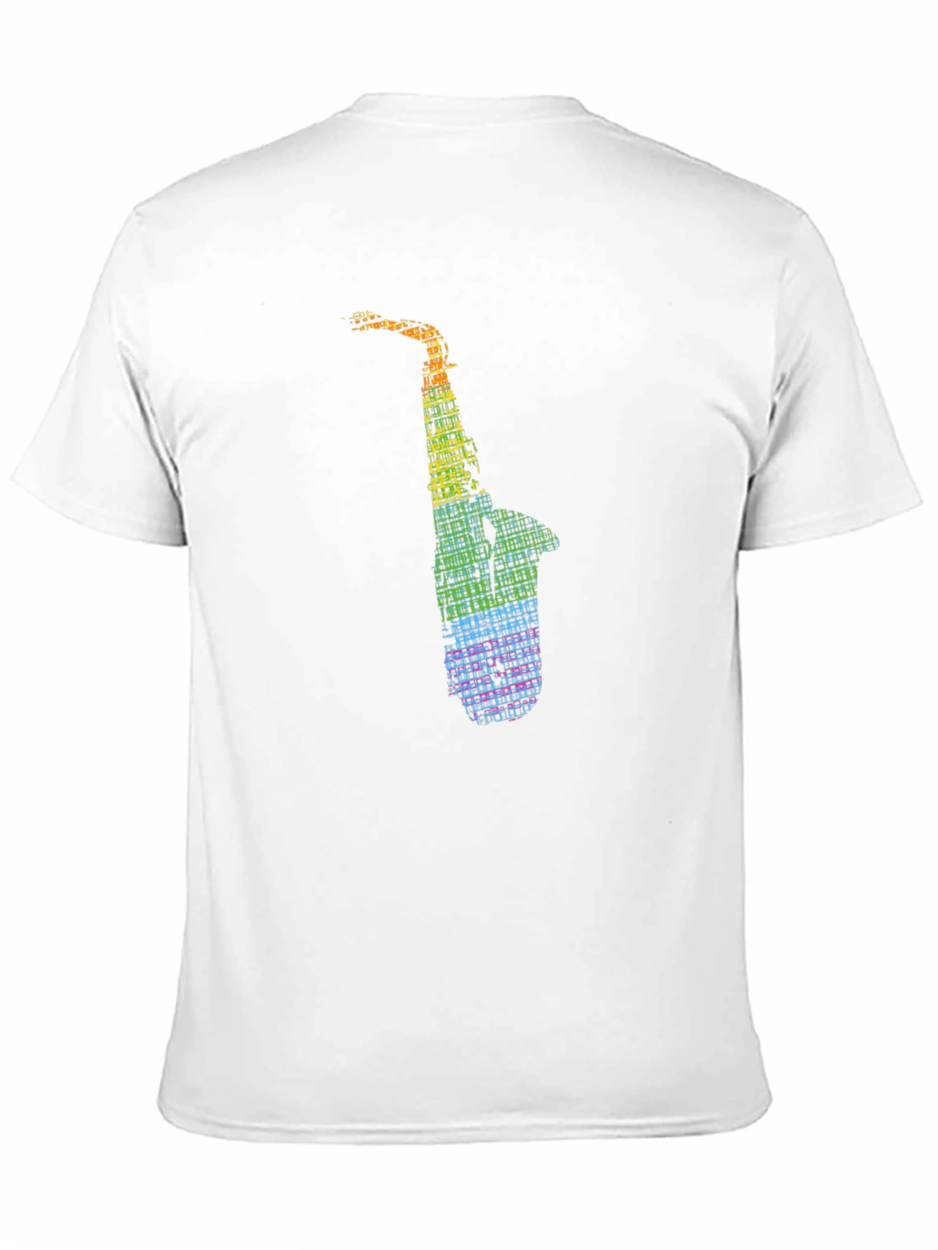Rainbow Saxophone Graphic Tee - Music Lovers Shirt