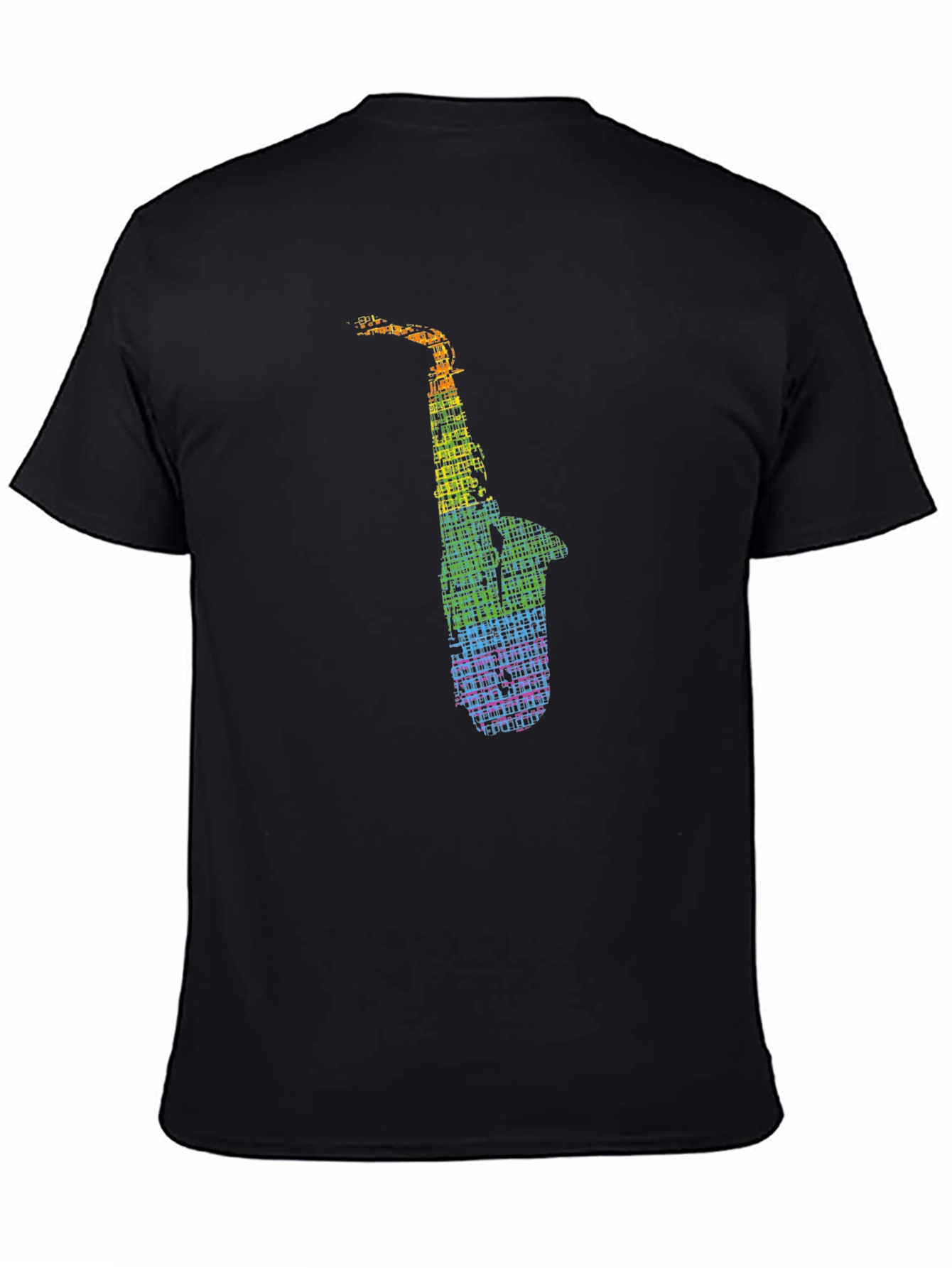 Rainbow Saxophone Graphic Tee - Music Lovers Shirt