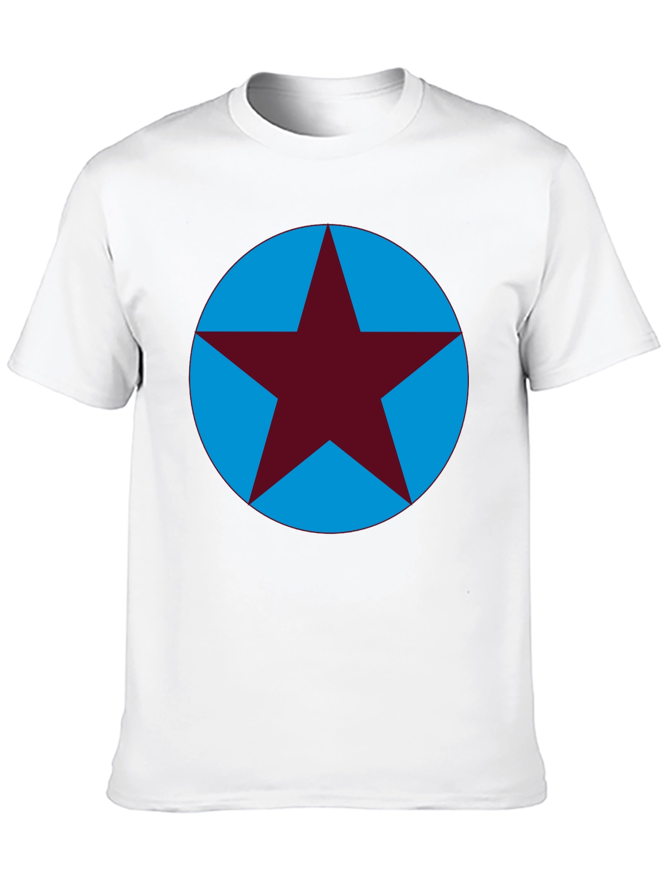 Star Circle Graphic Tee - Casual Cotton T-Shirt