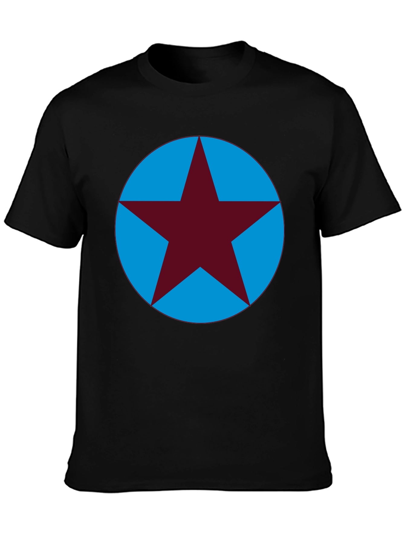 Star Circle Graphic Tee - Casual Cotton T-Shirt