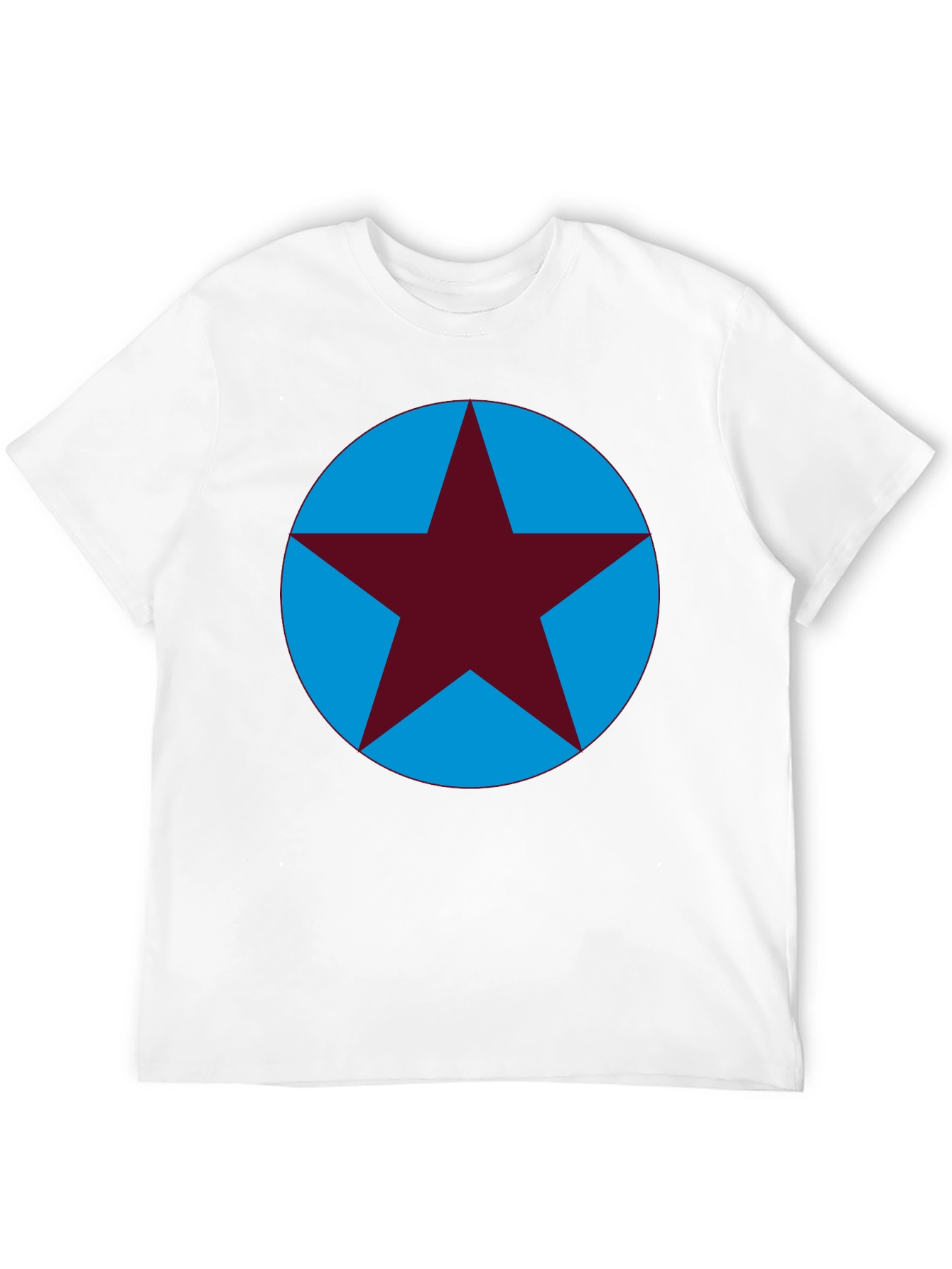 Star Circle Graphic Tee - Casual Cotton T-Shirt