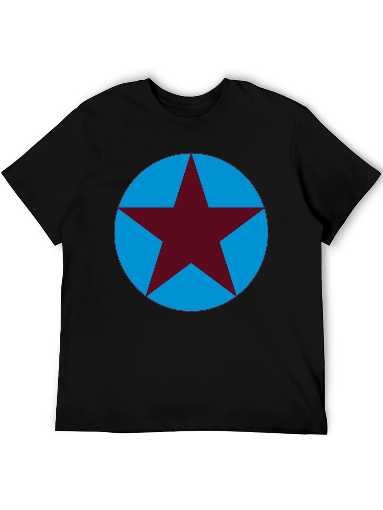 Star Circle Graphic Tee - Casual Cotton T-Shirt
