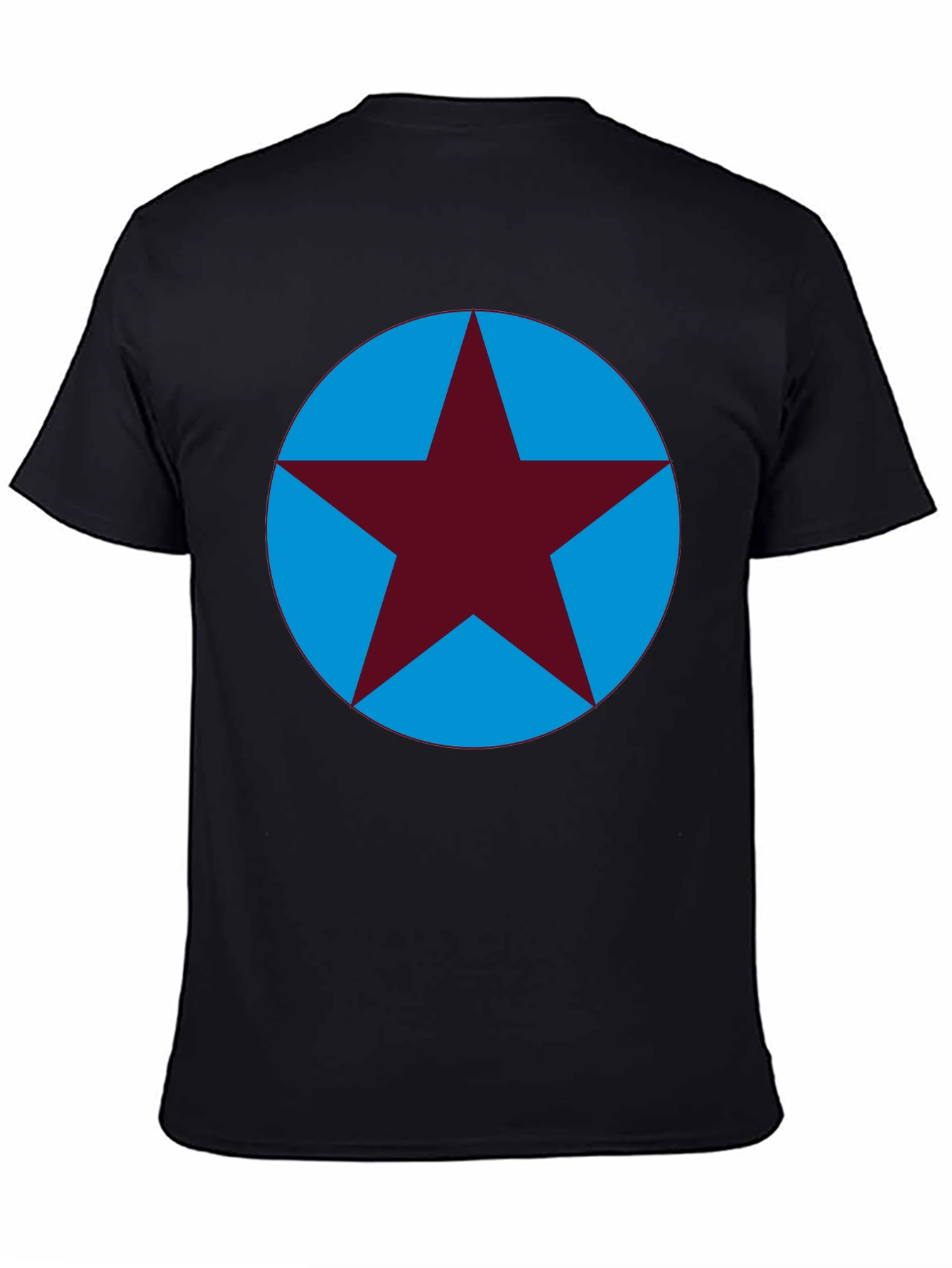 Star Circle Graphic Tee - Casual Cotton T-Shirt