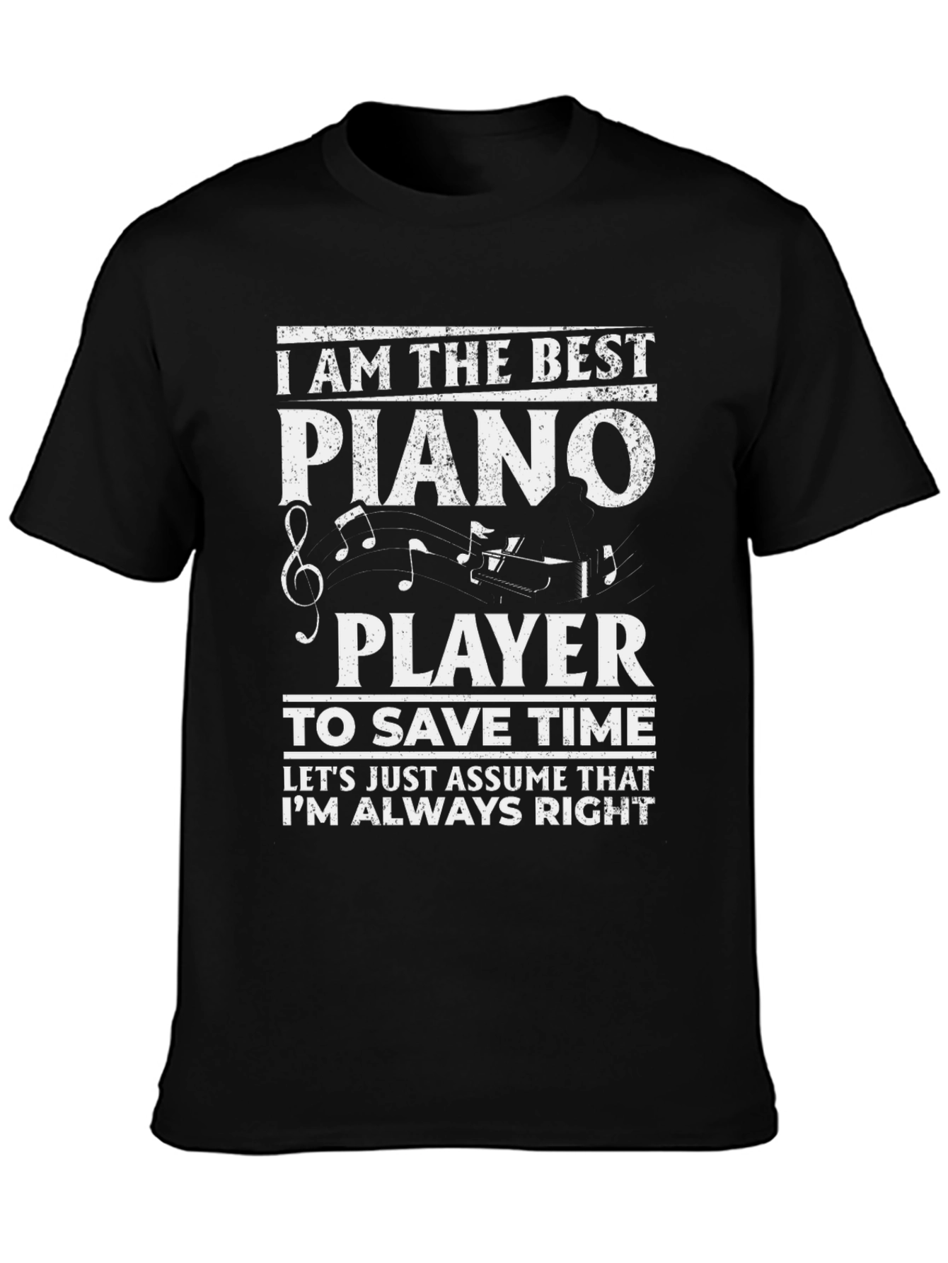 Best Piano Player Graphic Tee Shirt