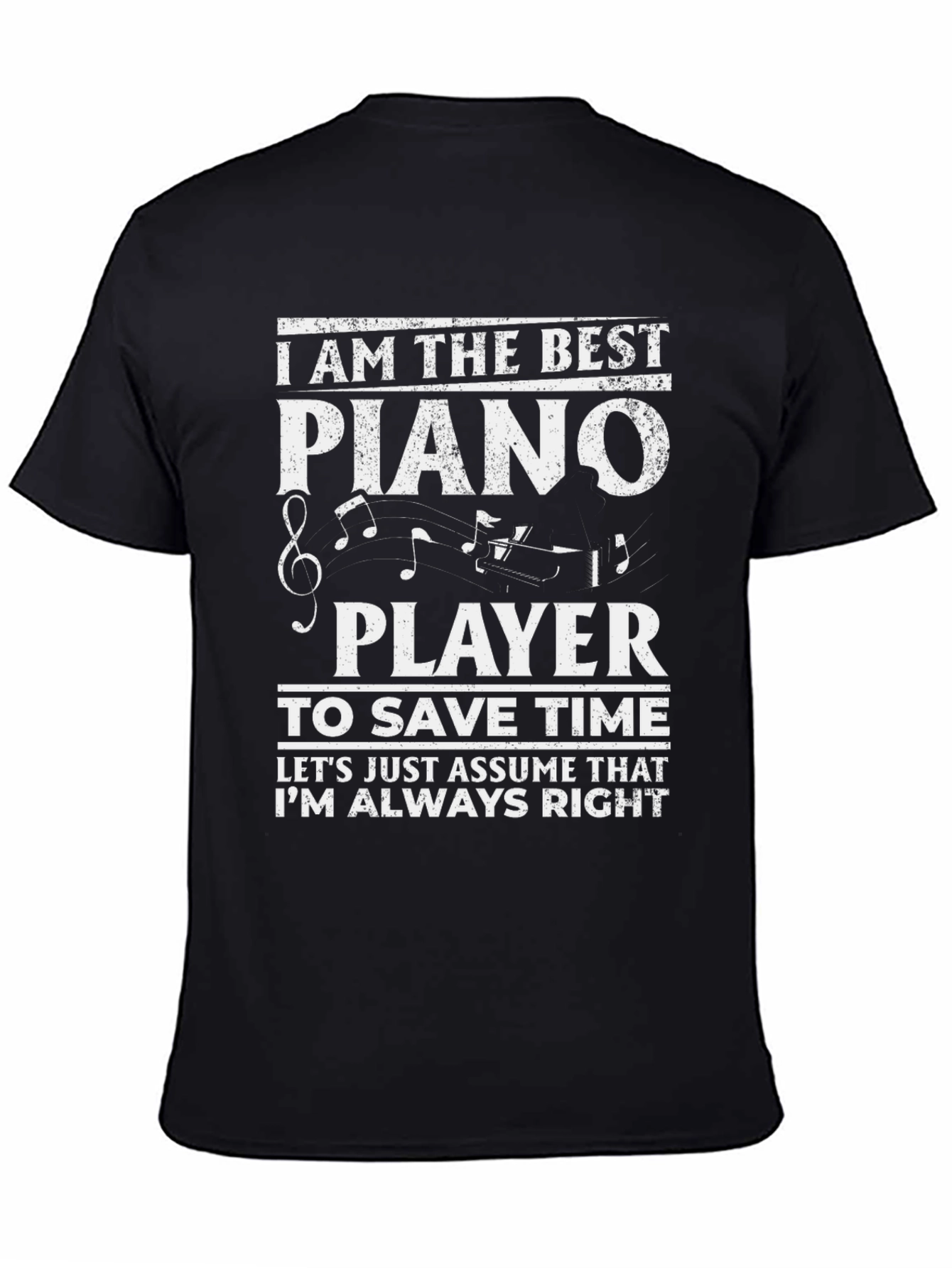 Best Piano Player Graphic Tee Shirt