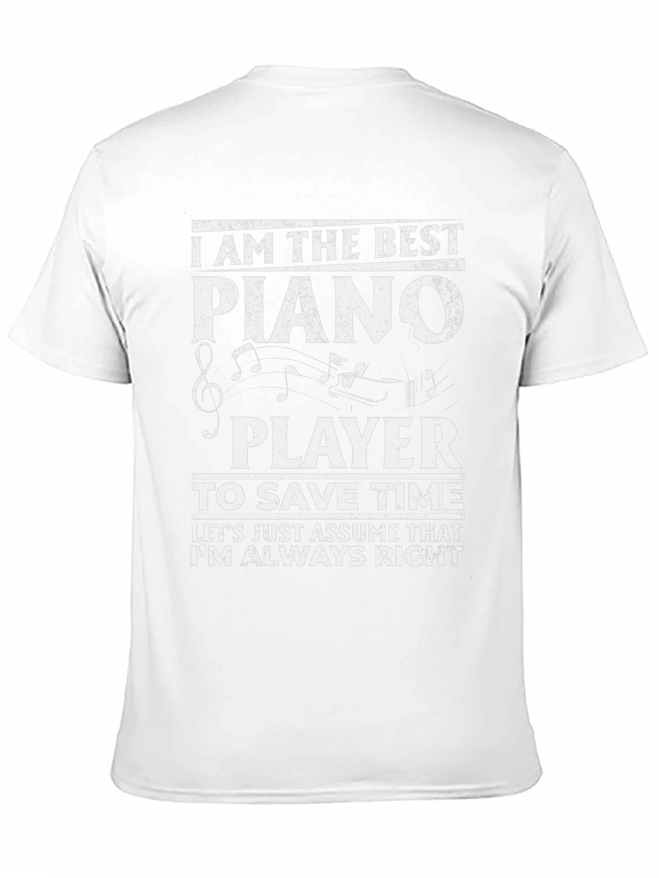 Best Piano Player Graphic Tee Shirt