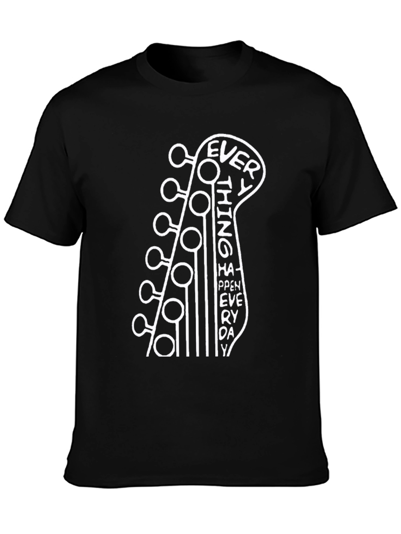 Every Thing Happen Every Day Guitar Head T-Shirt