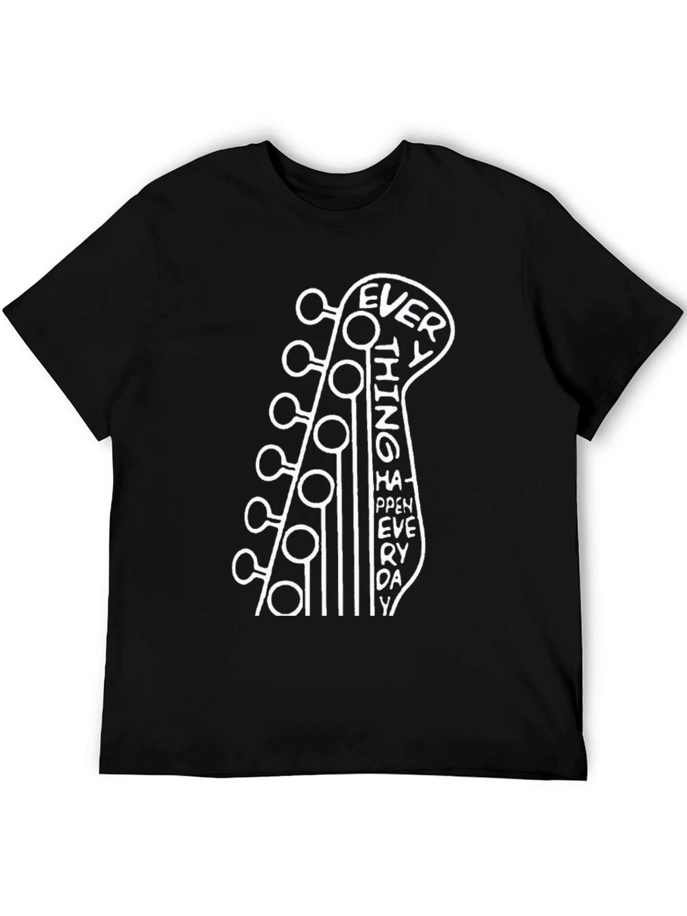 Every Thing Happen Every Day Guitar Head T-Shirt