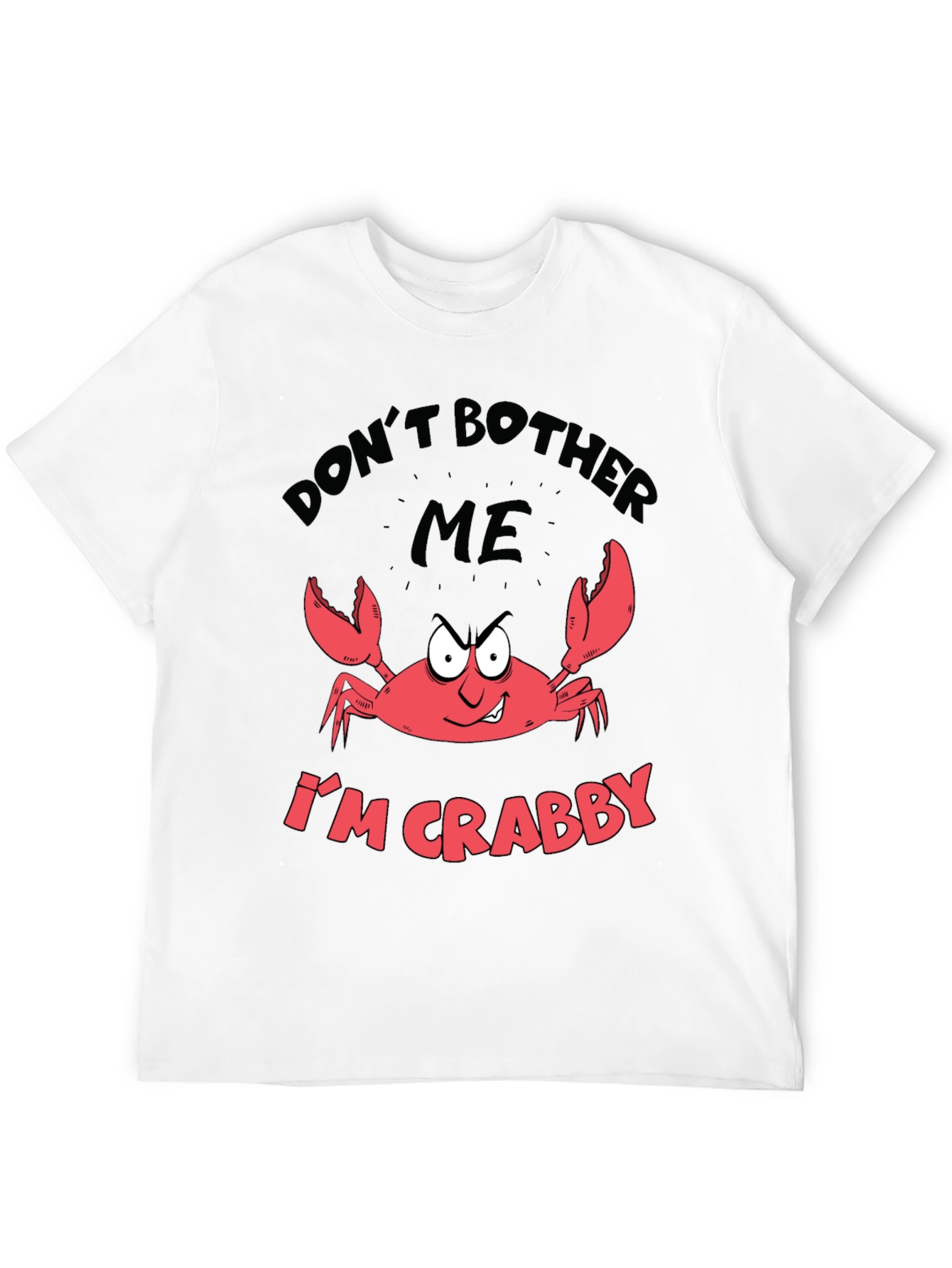 Crabby Mood Graphic Tee - Sarcastic Crab Design