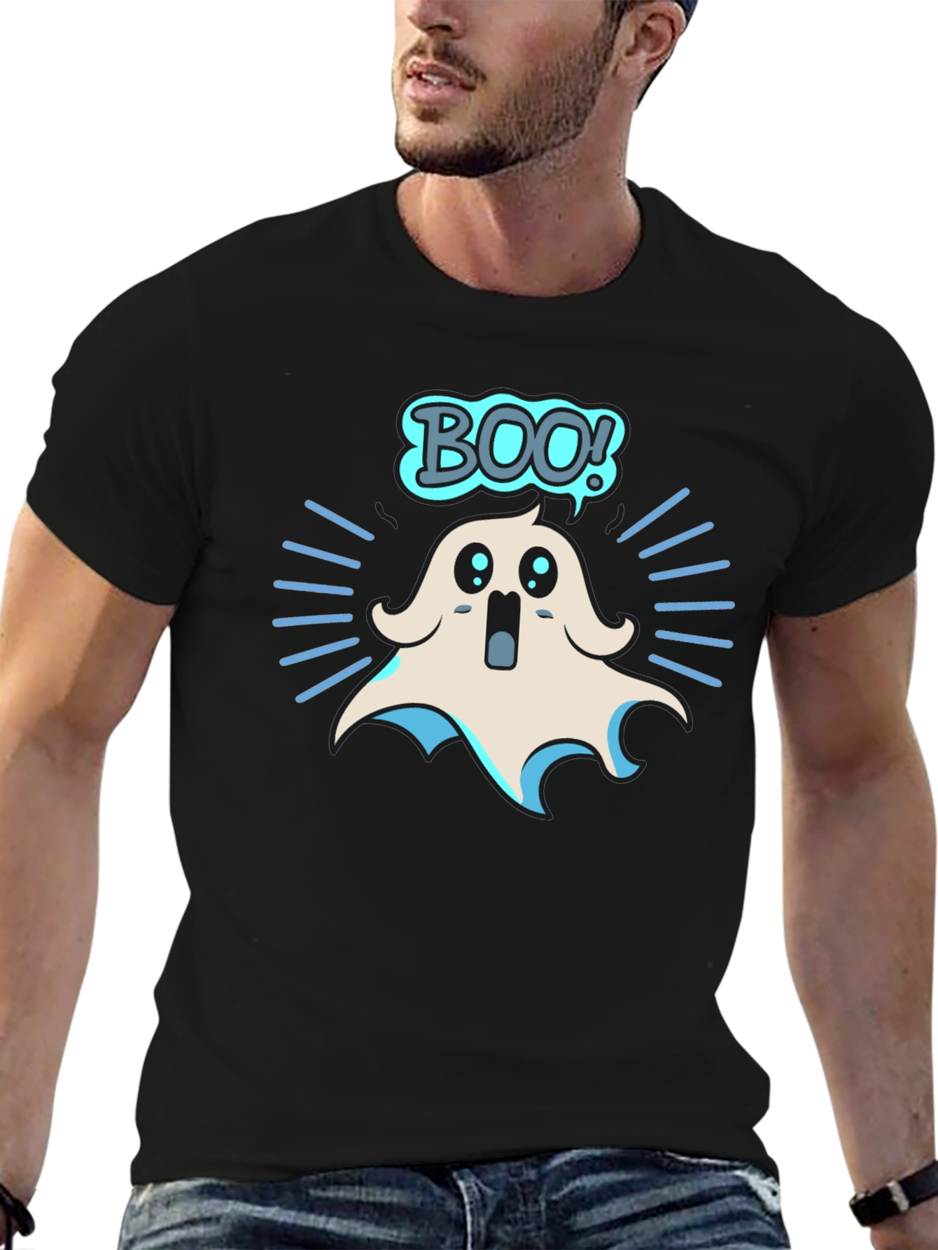 Boo! Ghost Graphic T-Shirt - Halloween Tee