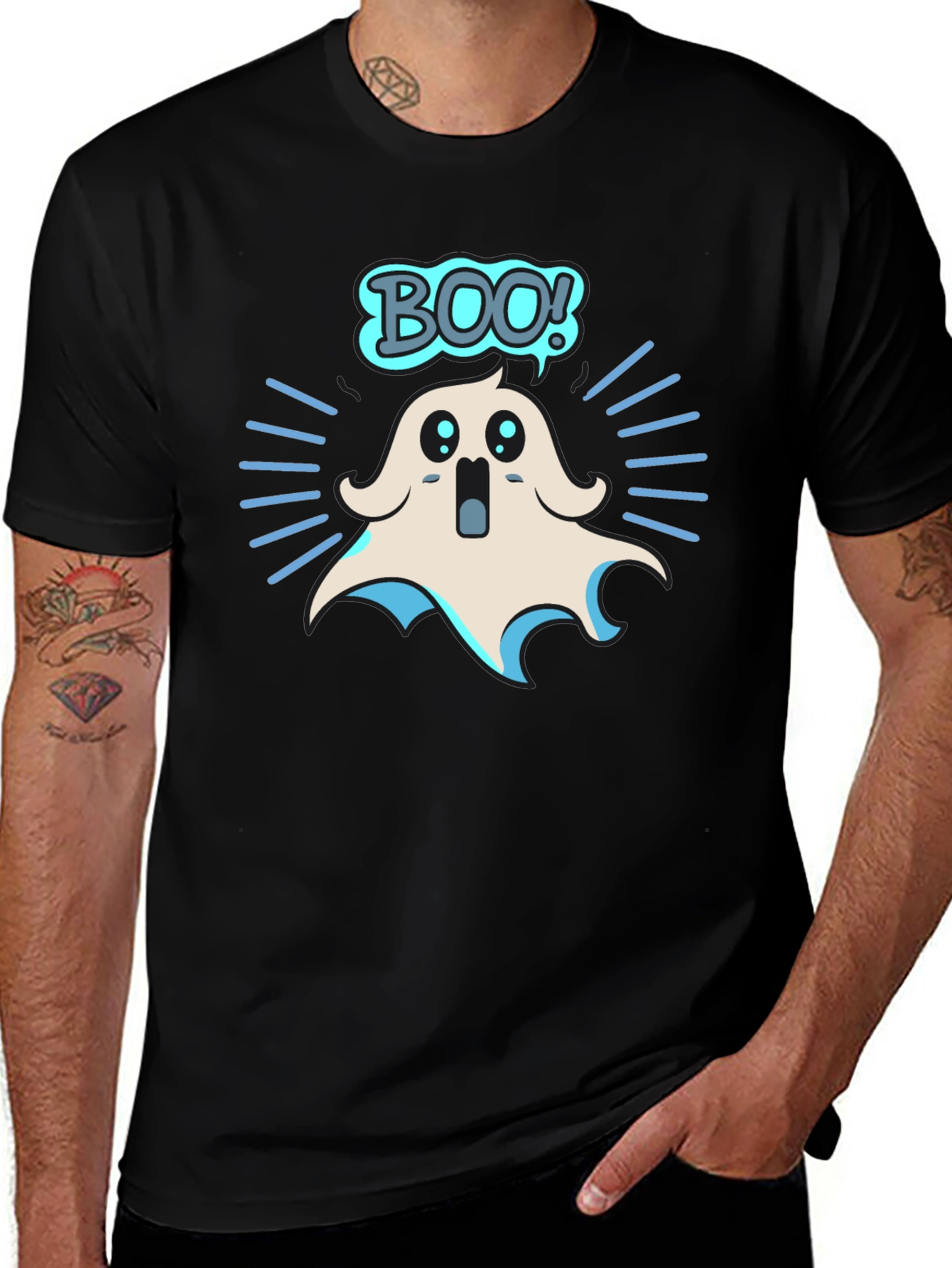 Boo! Ghost Graphic T-Shirt - Halloween Tee