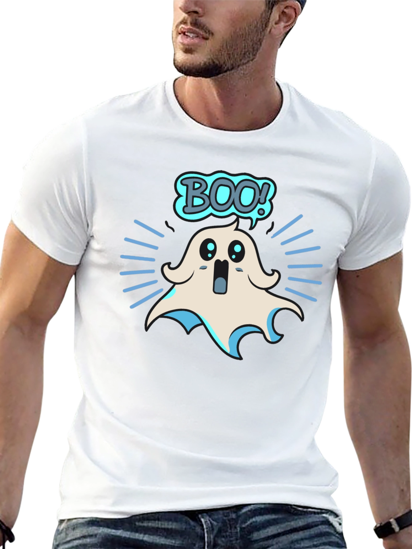 Boo! Ghost Graphic T-Shirt - Halloween Tee