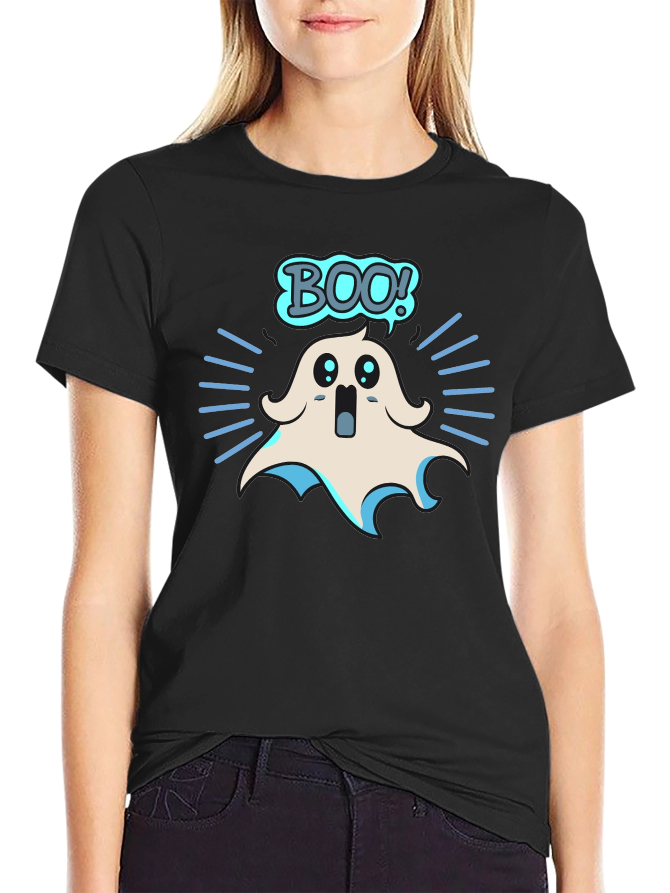 Boo! Ghost Graphic T-Shirt - Halloween Tee