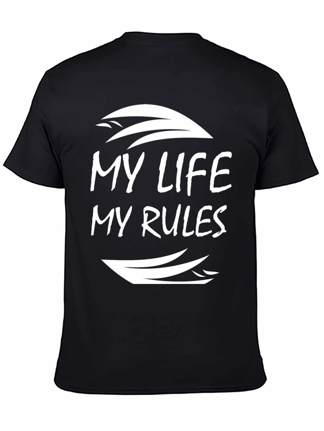 My Life My Rules Graphic Tee - Black