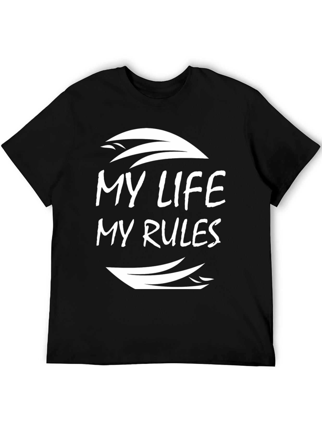My Life My Rules Graphic Tee - Black