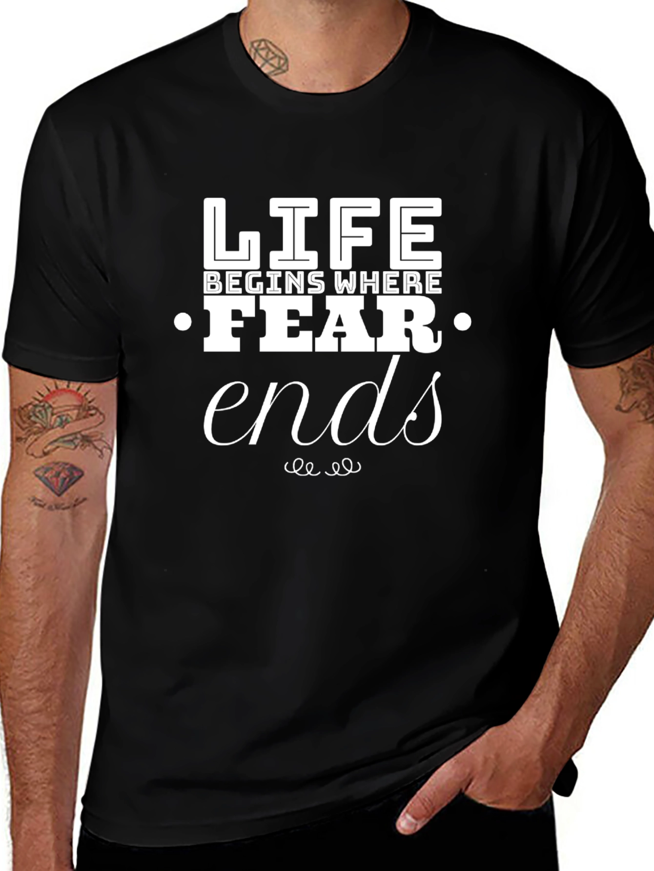 Life Begins Where Fear Ends T-Shirt