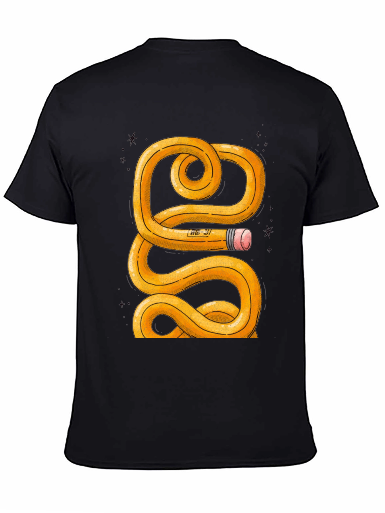 Twisted Pencil Graphic T-Shirt - Artistic Design
