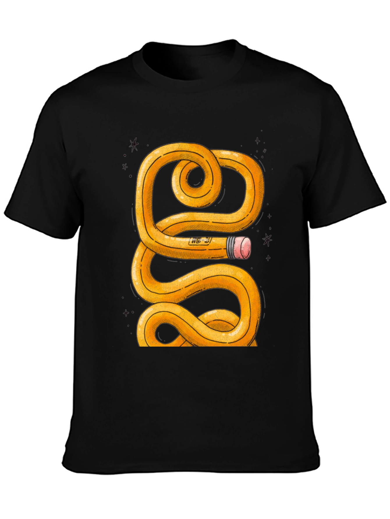 Twisted Pencil Graphic T-Shirt - Artistic Design