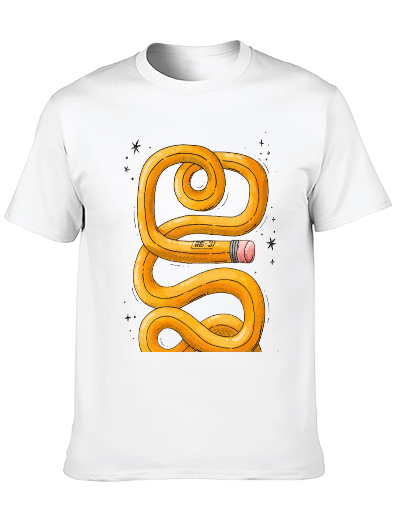 Twisted Pencil Graphic T-Shirt - Artistic Design