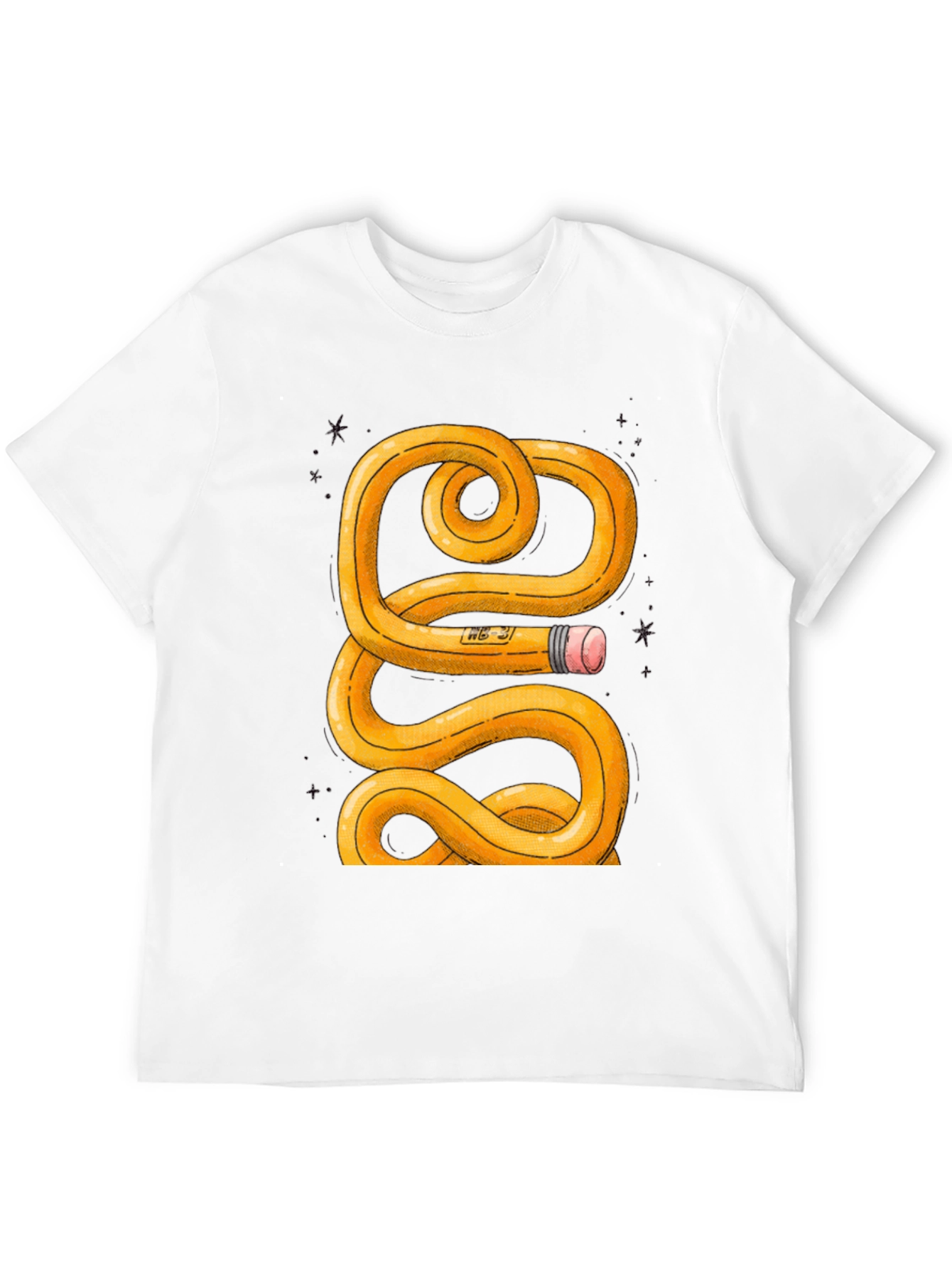 Twisted Pencil Graphic T-Shirt - Artistic Design