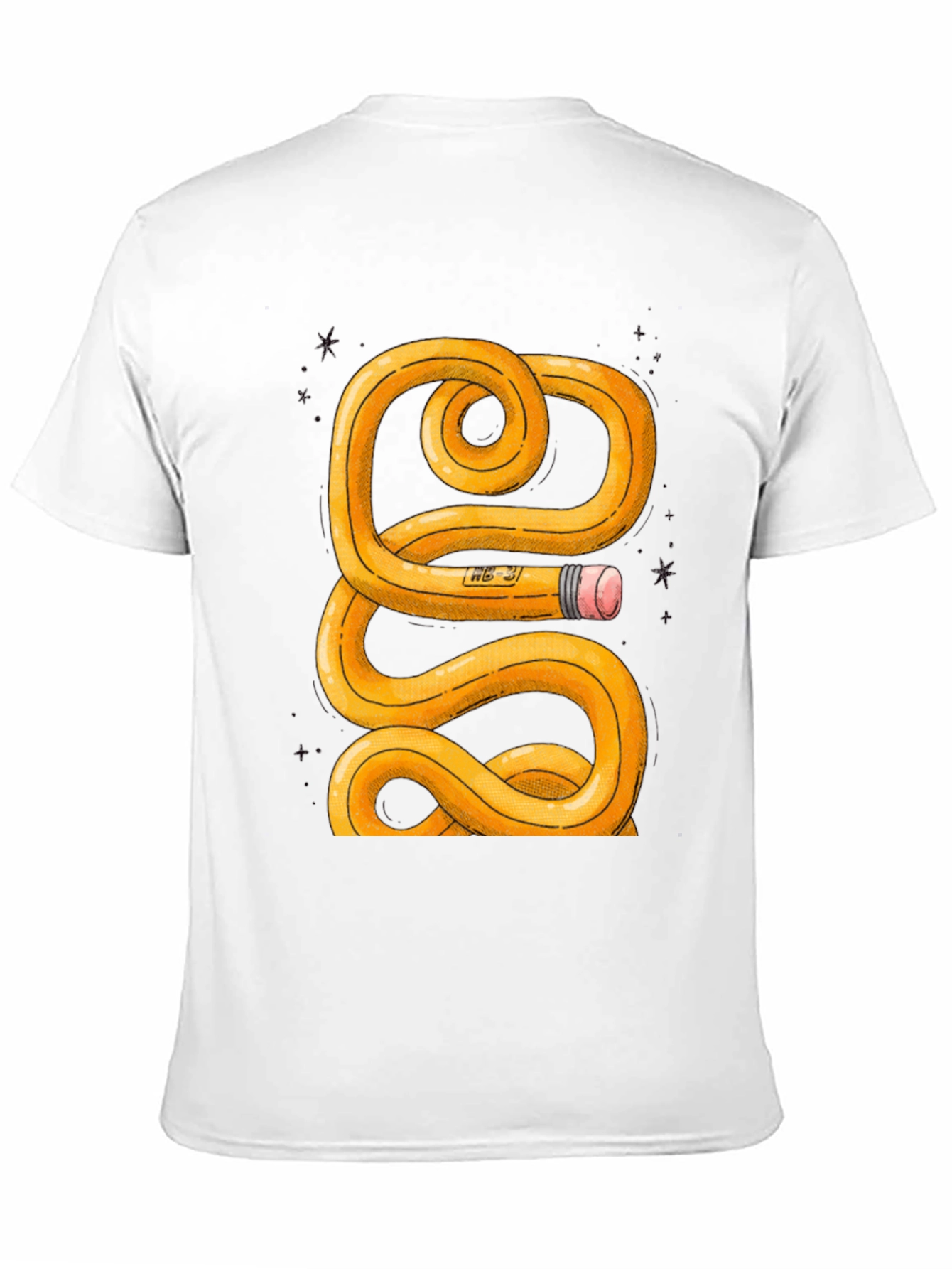 Twisted Pencil Graphic T-Shirt - Artistic Design