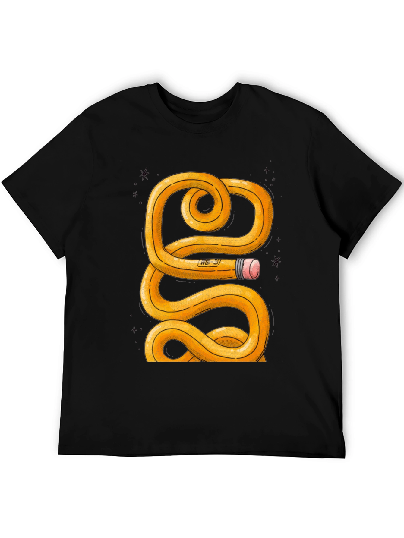 Twisted Pencil Graphic T-Shirt - Artistic Design