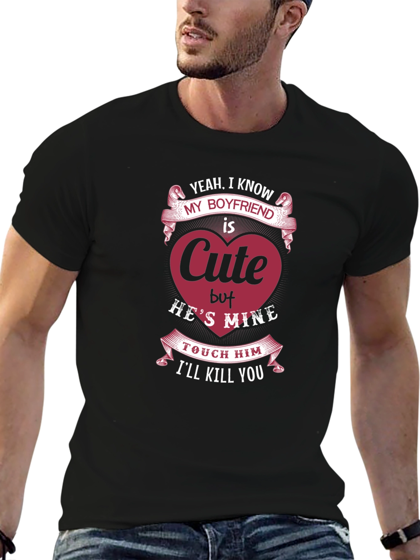 Cute Boyfriend T-Shirt - Hes Mine!