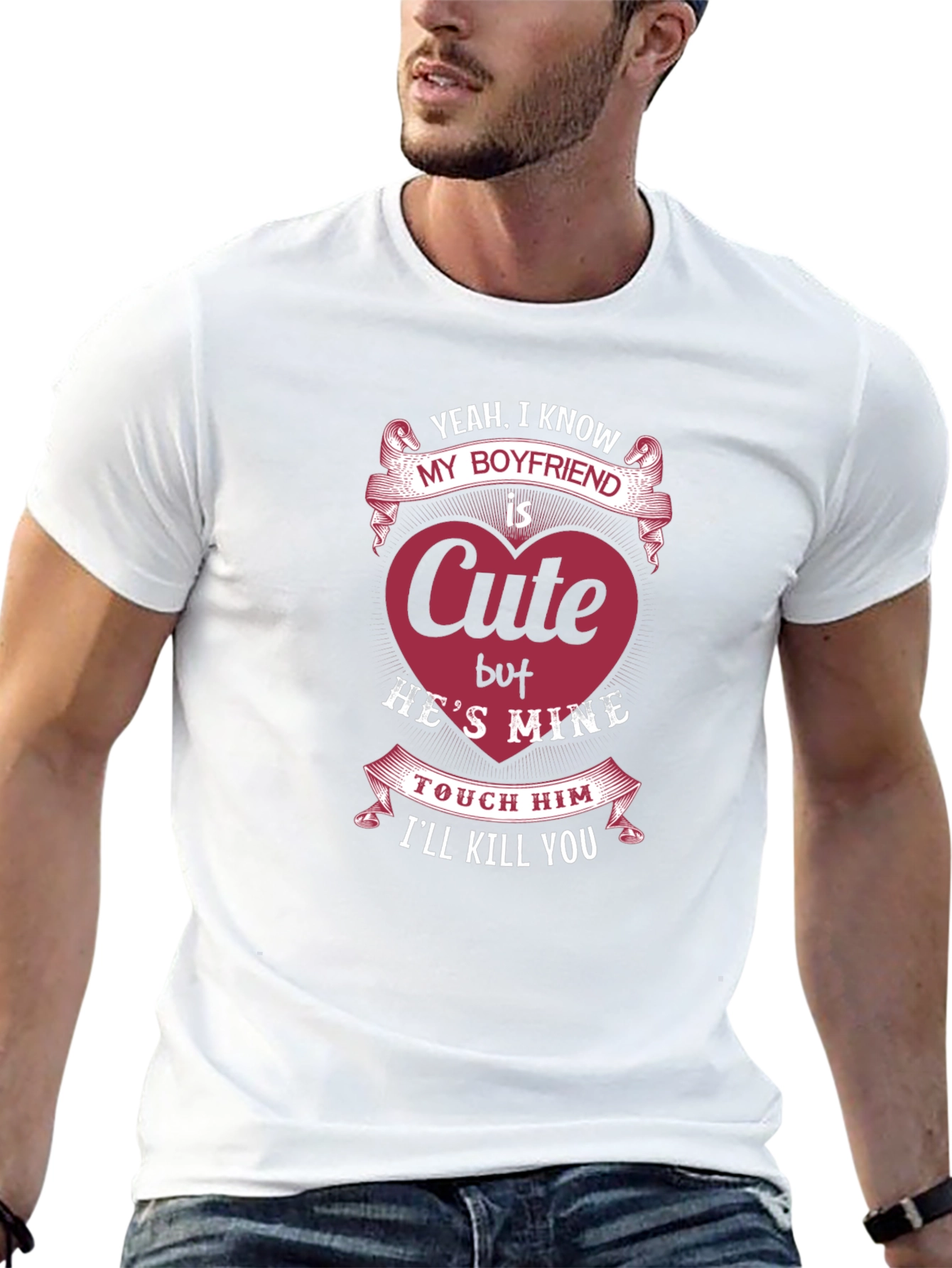 Cute Boyfriend T-Shirt - Hes Mine!